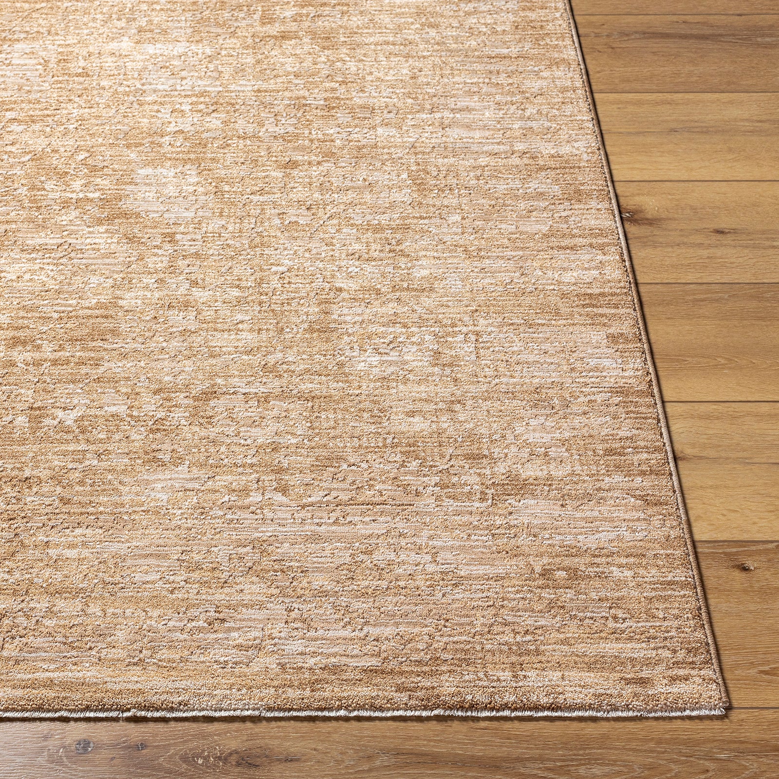 Masterpiece Vintage Traditional Boho Fringe Beige & Tan Polyester Rug 152x225cm - front view
