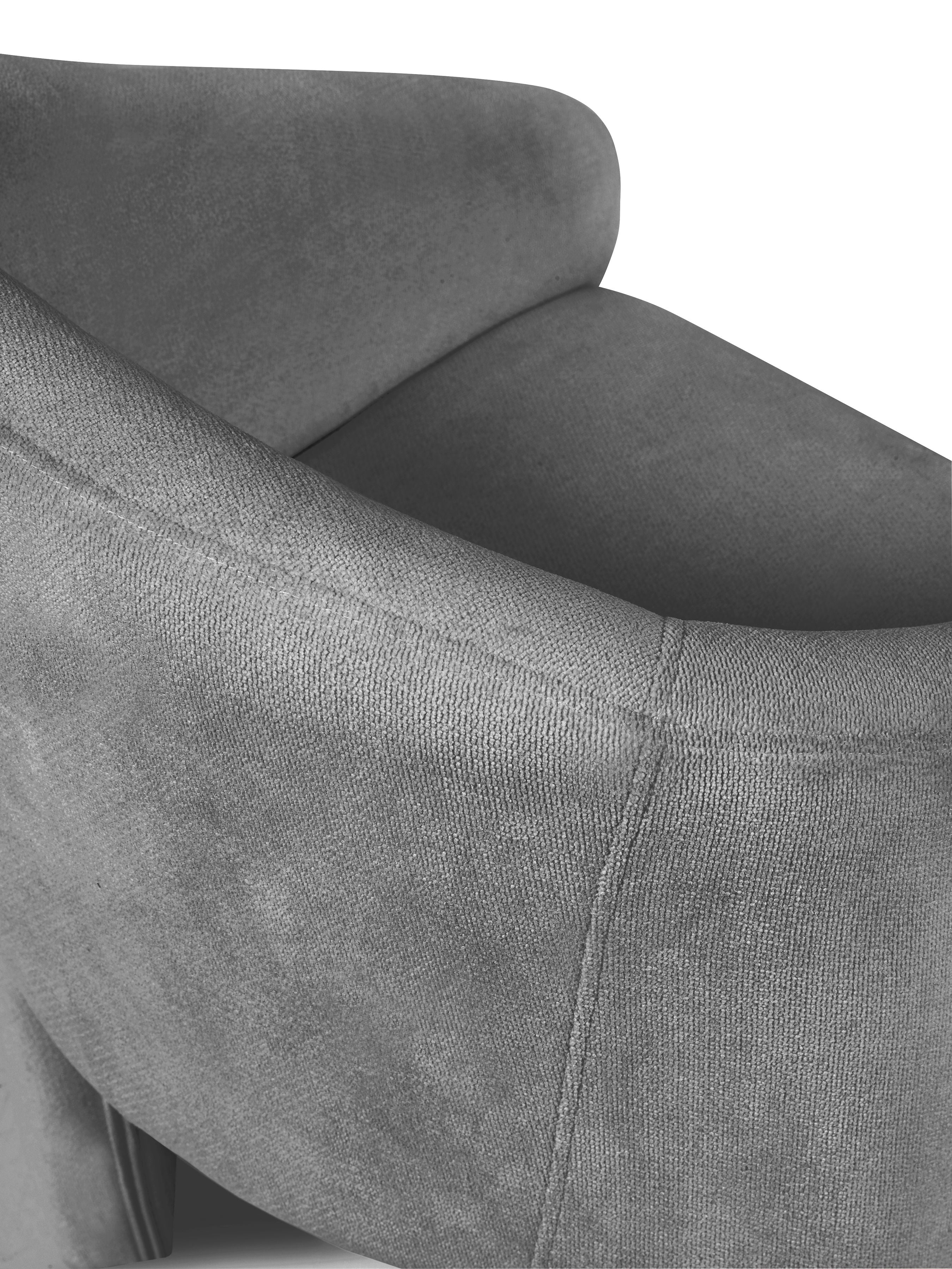 Marnie Grey Chenille Tripod Dining Chair