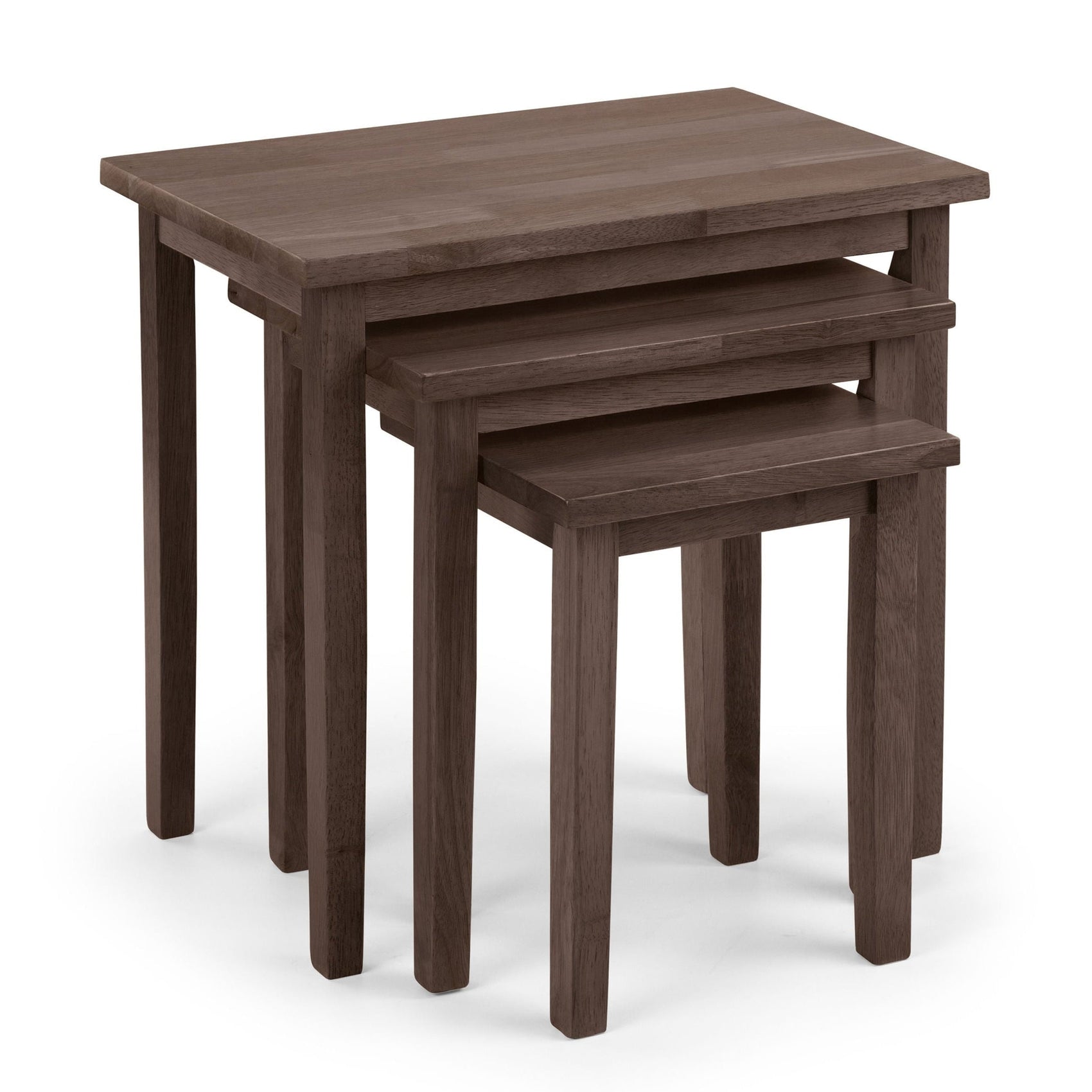 Milo Walnut Brown Wood Nest of Tables