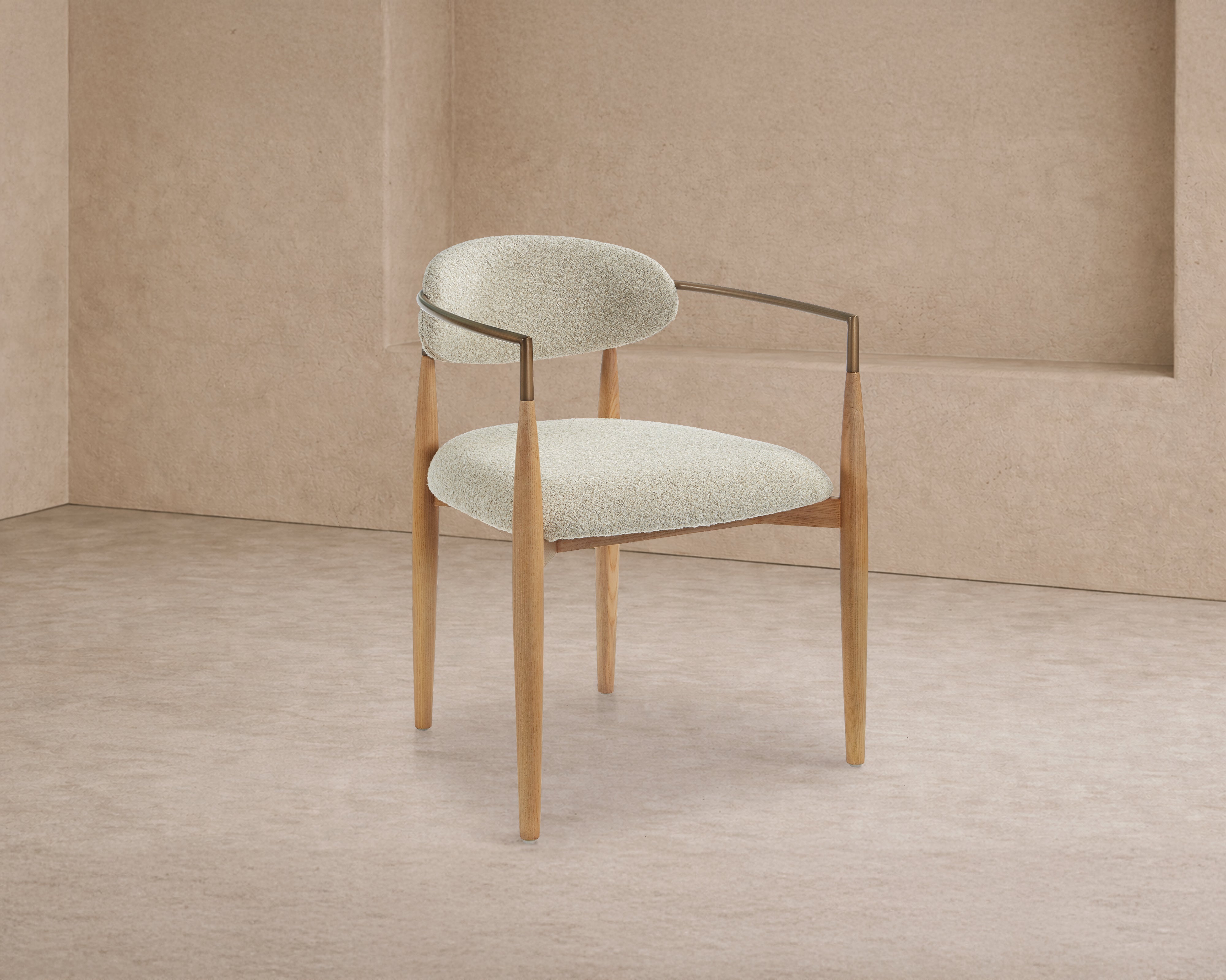 Nivelle Dining Chair - Capella Sand & Brushed Natural Wood