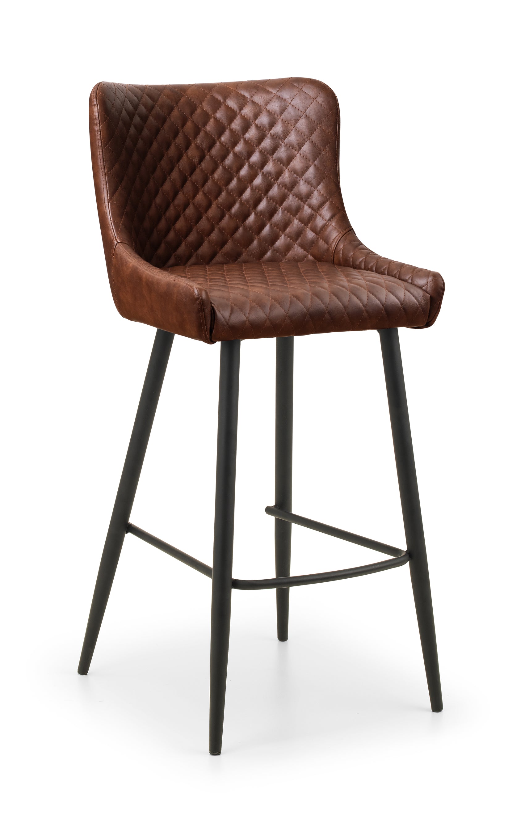 Java Brown Faux Leather Barstool