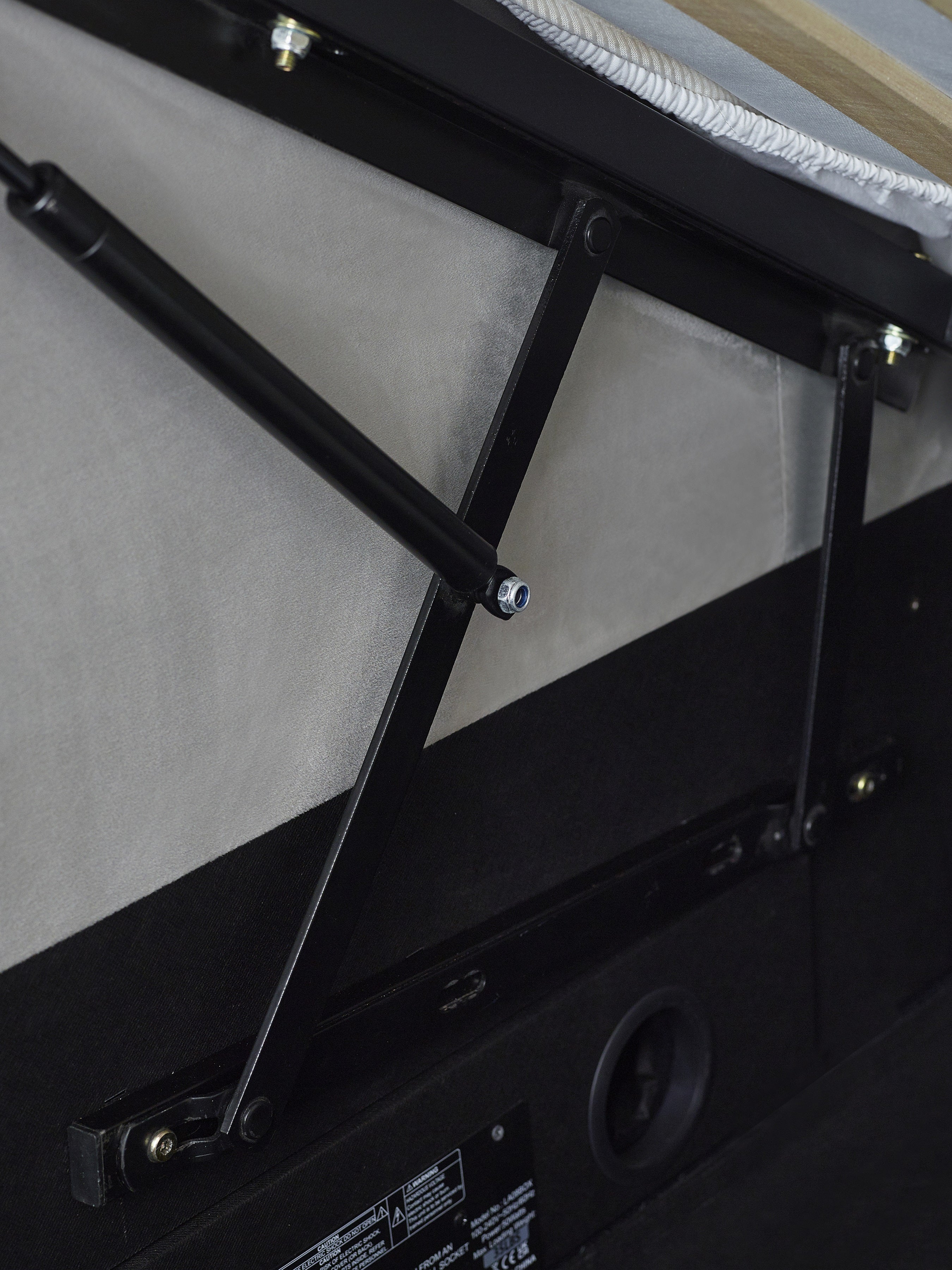 Alston Light Grey Velvet Ottoman TV Bed King