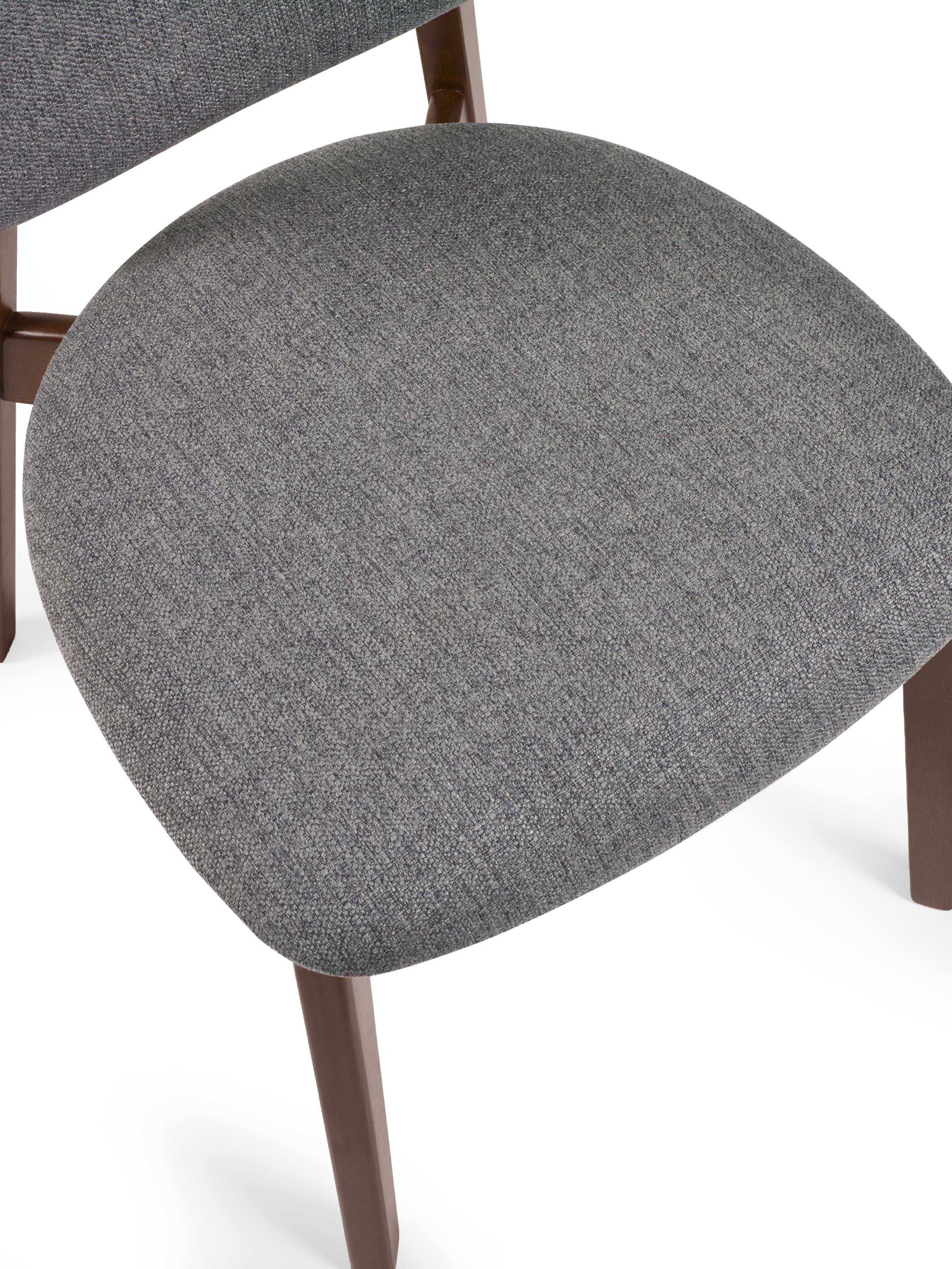 Set of 2 Bodhi Walnut & Grey Dining Chairs