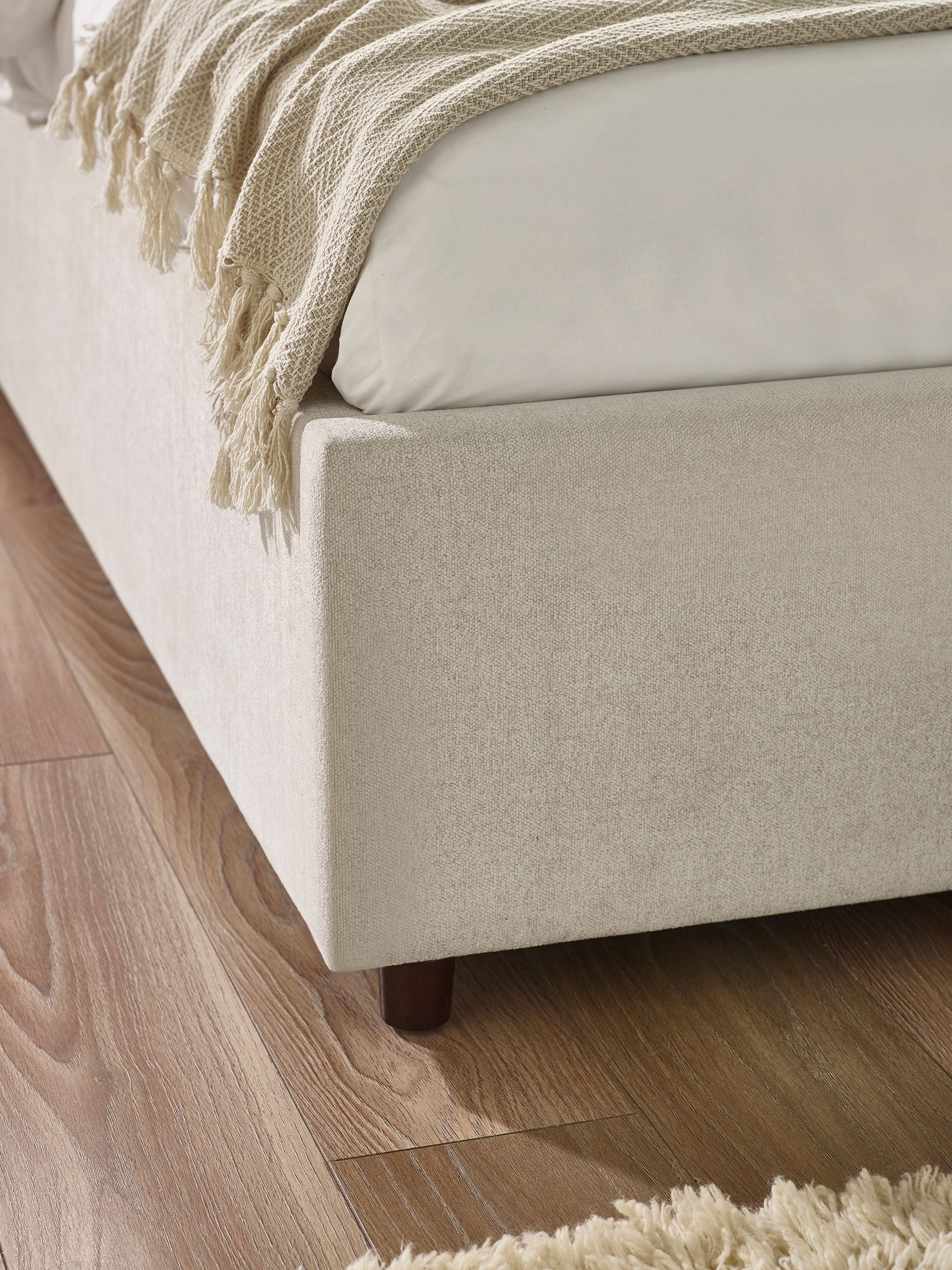 Harmony Beige Ottoman Storage Double Bed