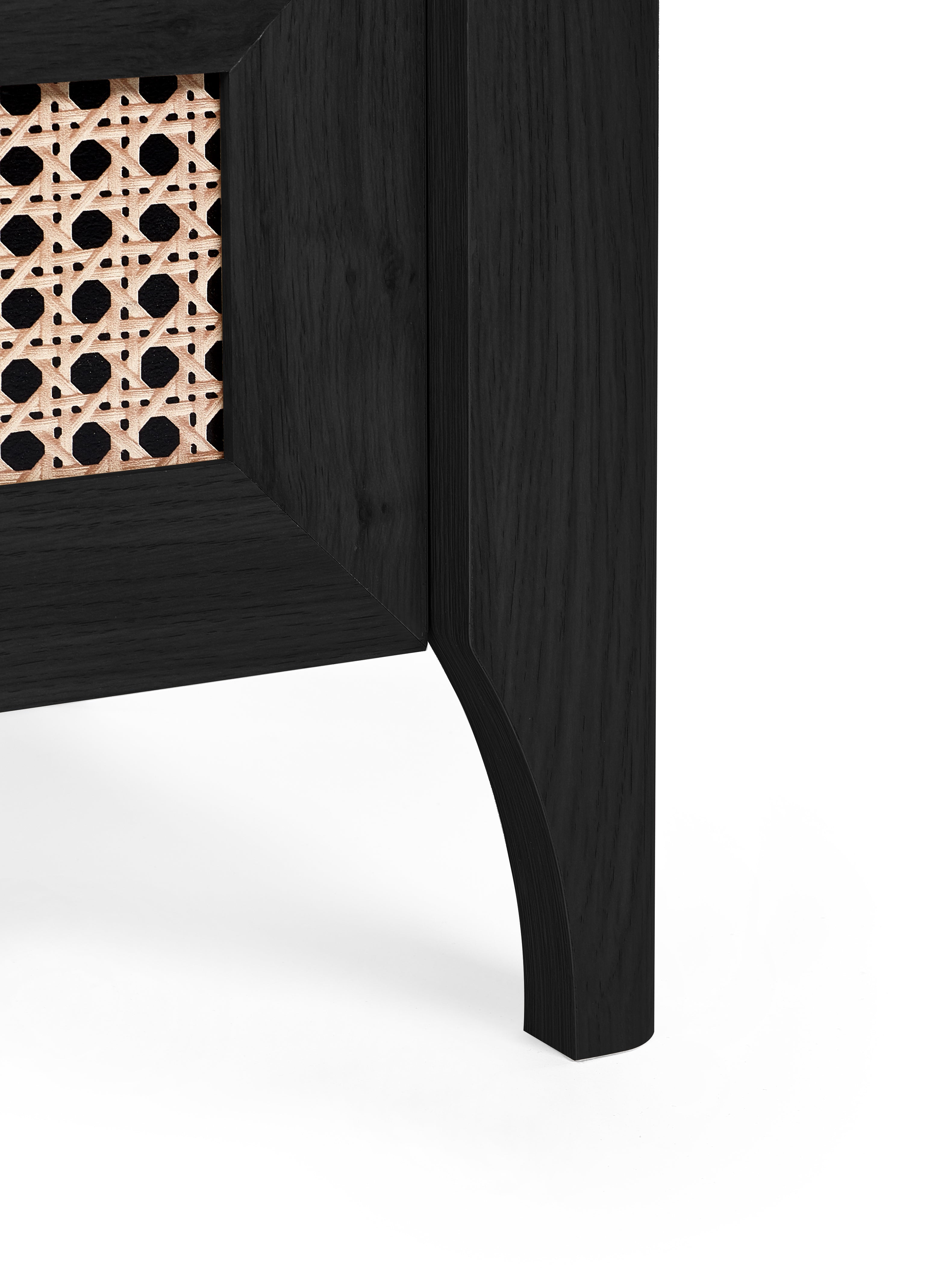 Asbury Wood Chest of Drawers | 5 Drawers - Black Ash
