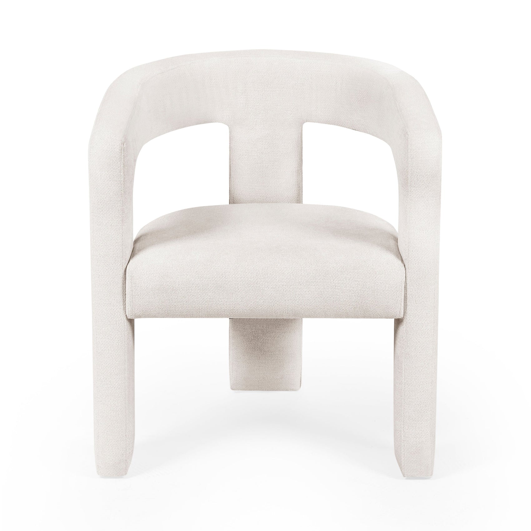 Marnie Cream Chenille Tripod Dining Chair