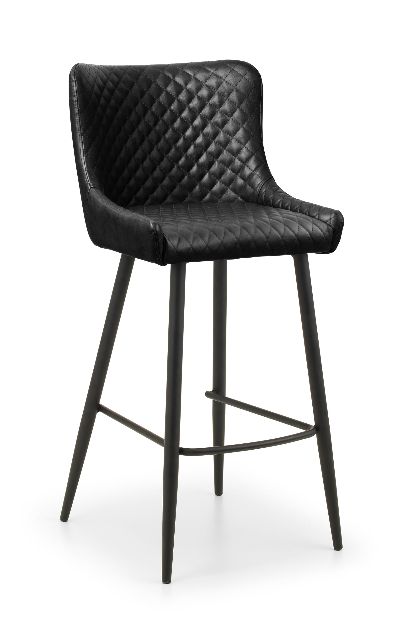 Java Black Faux Leather Barstool