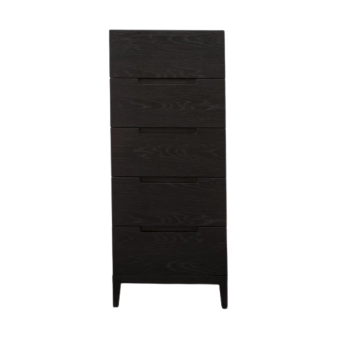 Orchid Wenge Black Oak Wood Chest of Drawers Tallboy