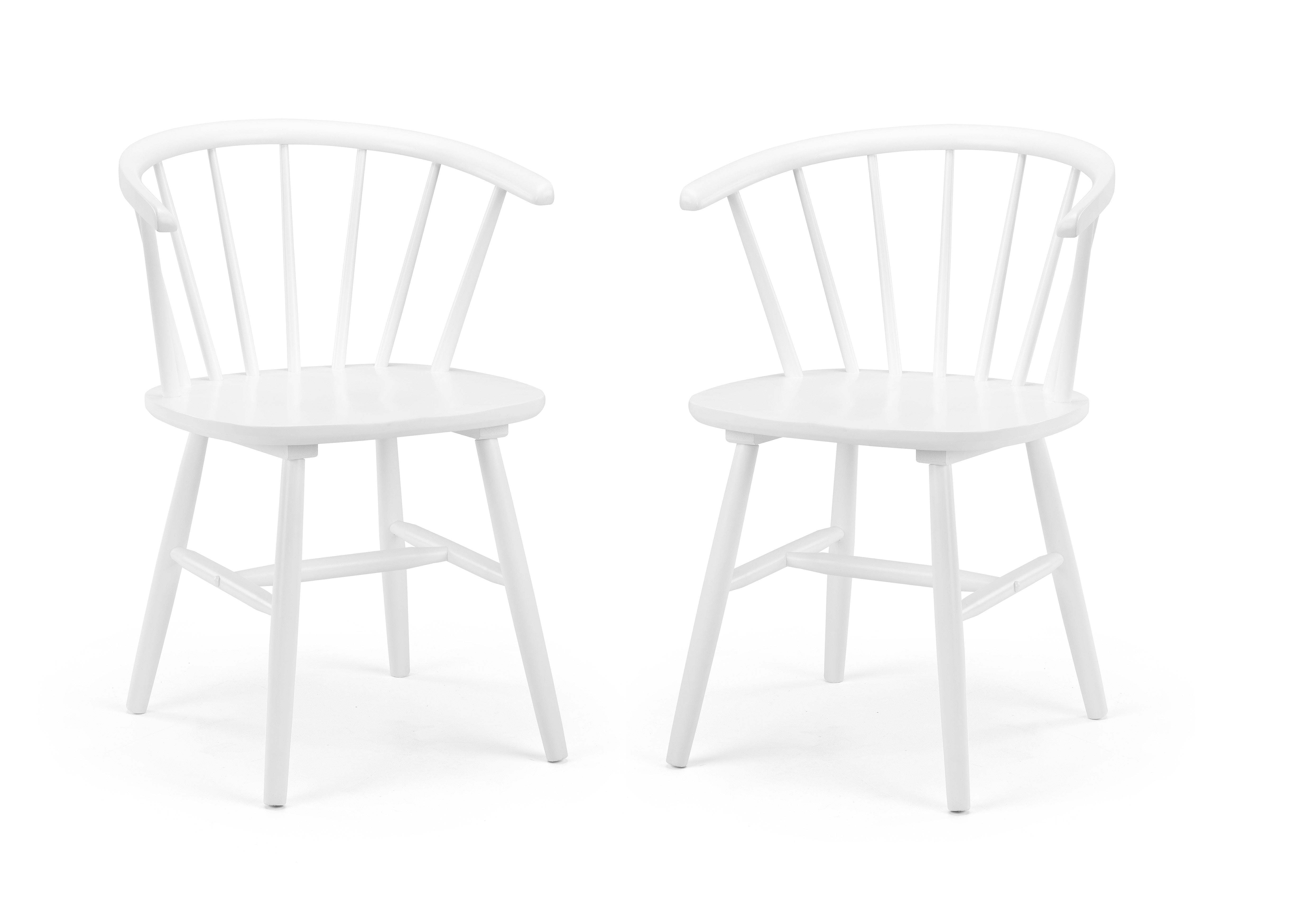 Adeline Scandi White Wood Dining Chair