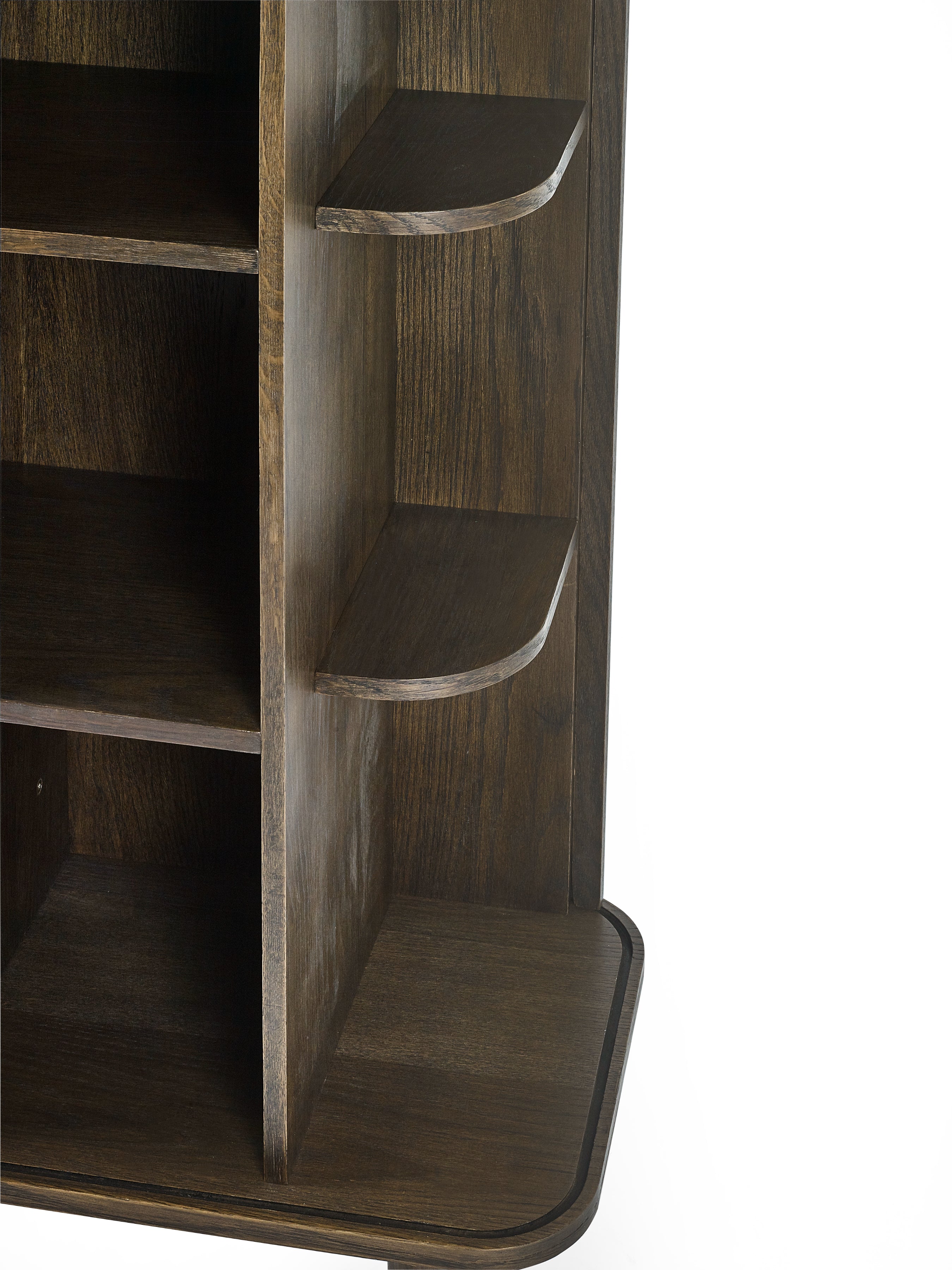 Pedra Dark Oak Wood Slatted Media Unit