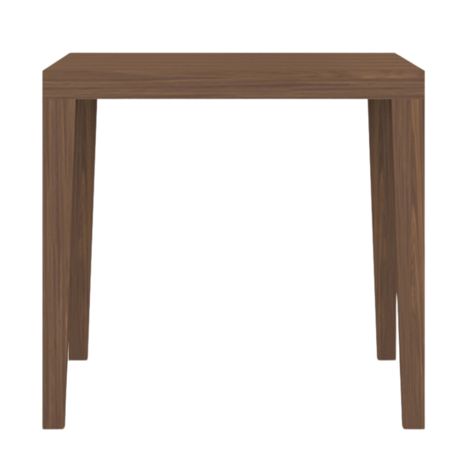 Peony Walnut Brown Oak Wood Square Dining Table | 2-4 Seater
