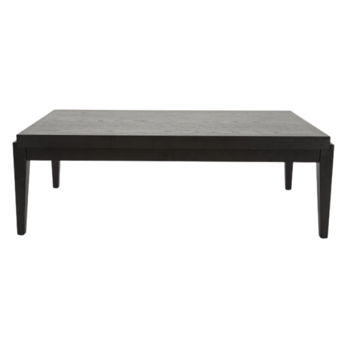 Peony Black Oak Wood Rectangle Coffee Table