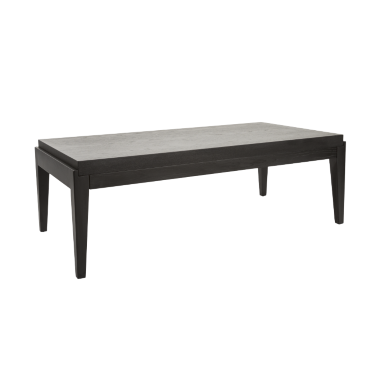 Peony Black Oak Wood Rectangle Coffee Table