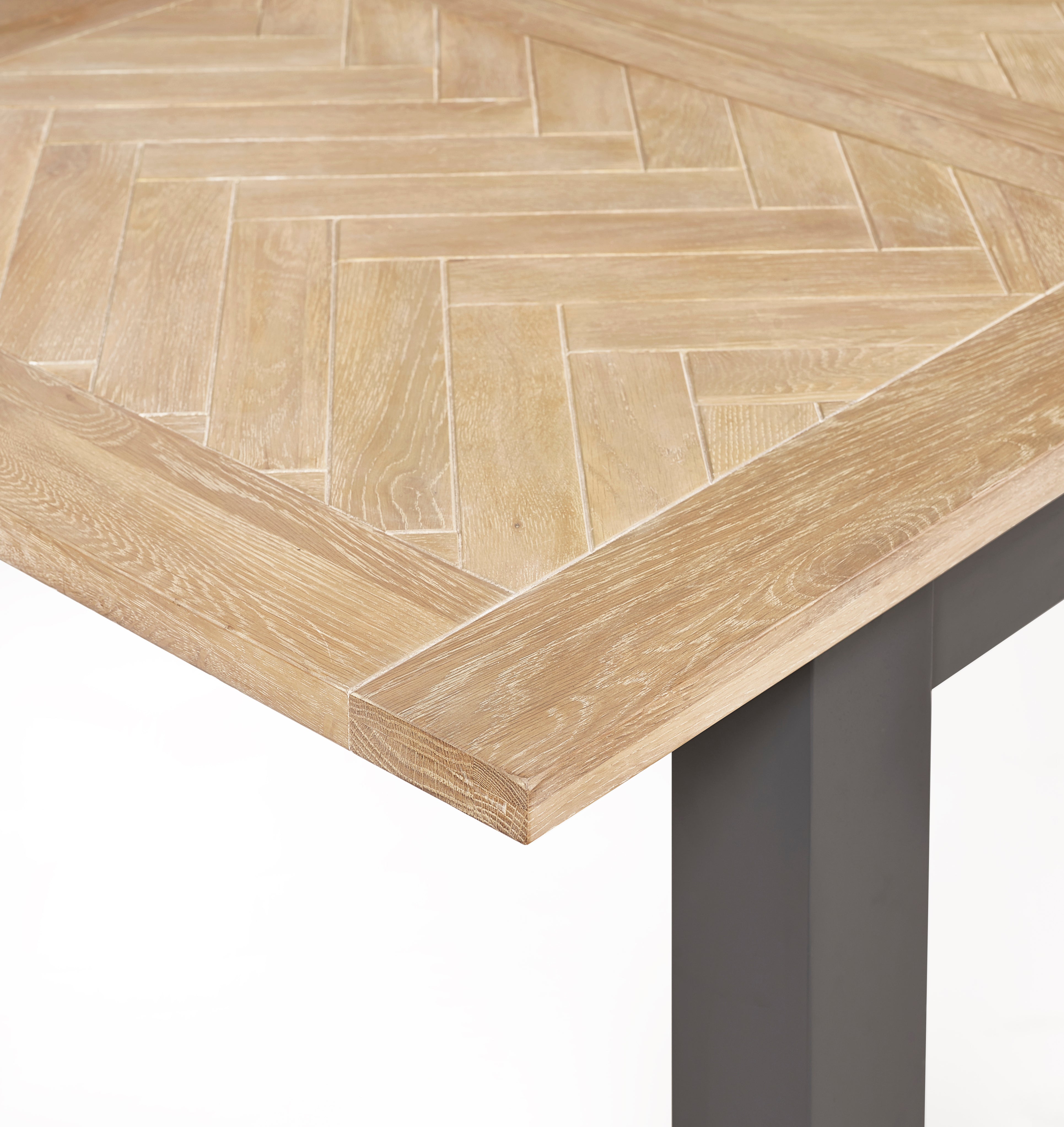 Sanderson Dark Grey Oak Wood Extending Dining Table