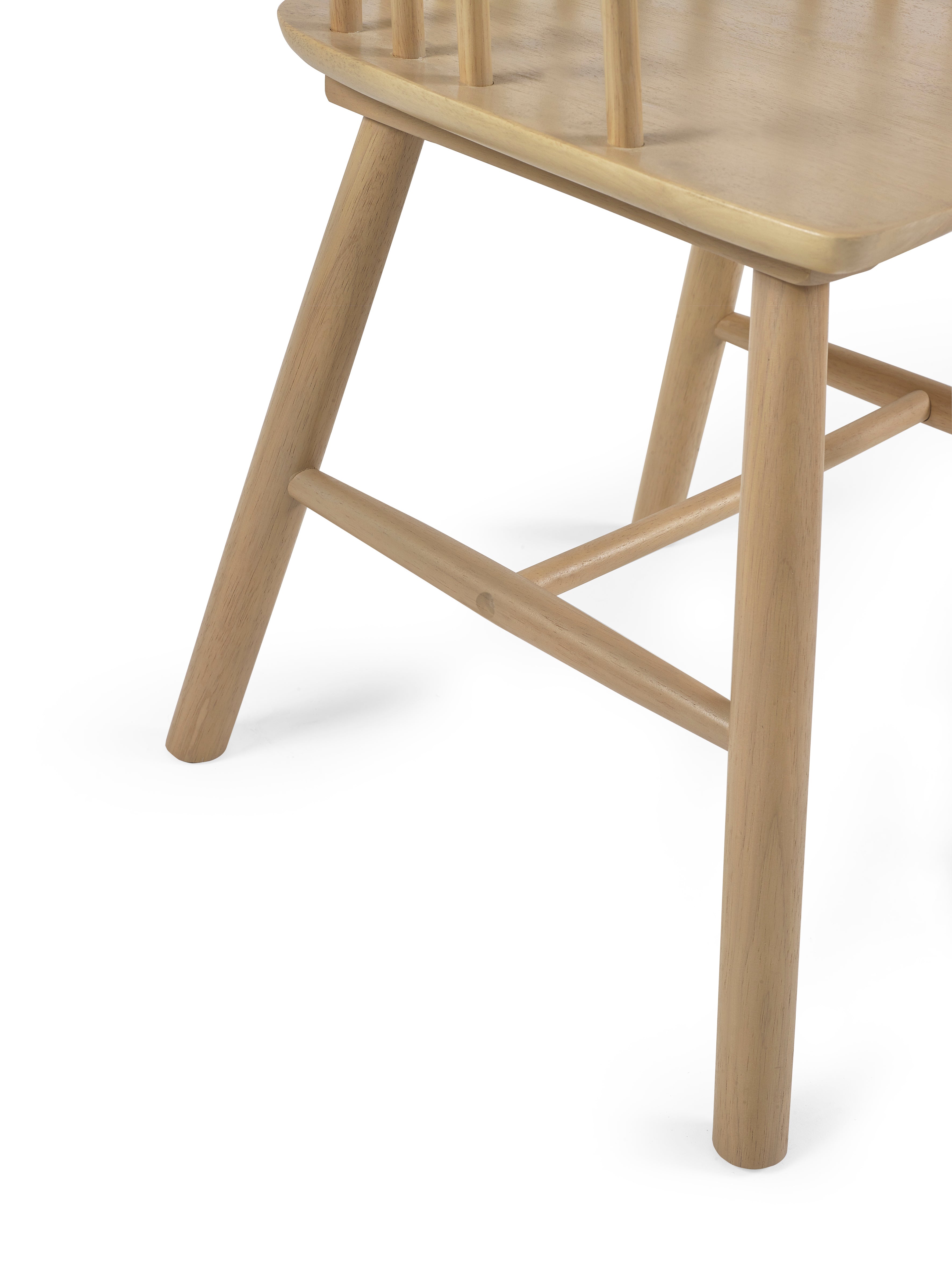 Set of 2 Buckhurst Oak Wood Curved Dining Chairs