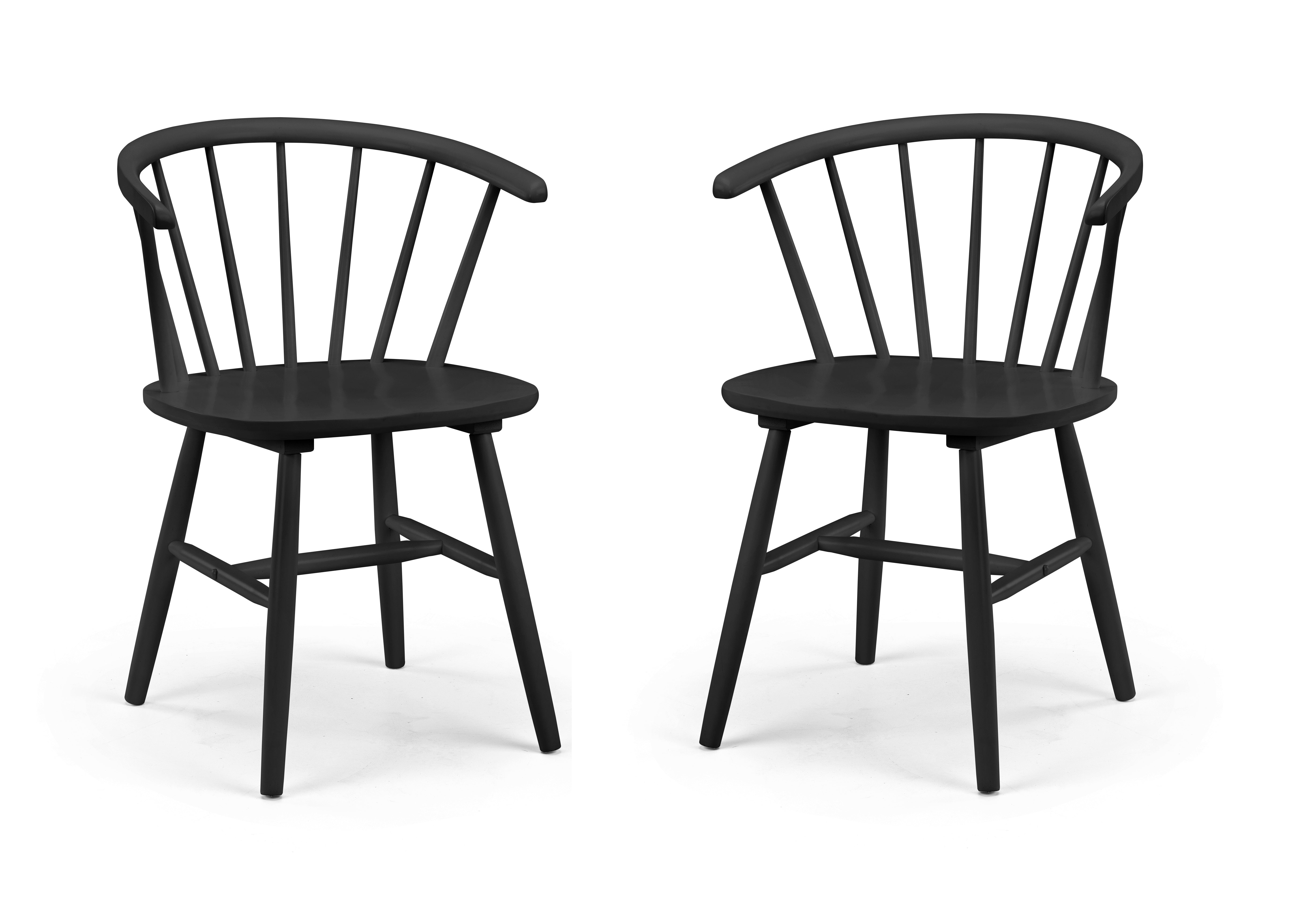 Adeline Scandi Black Wood Dining Chair