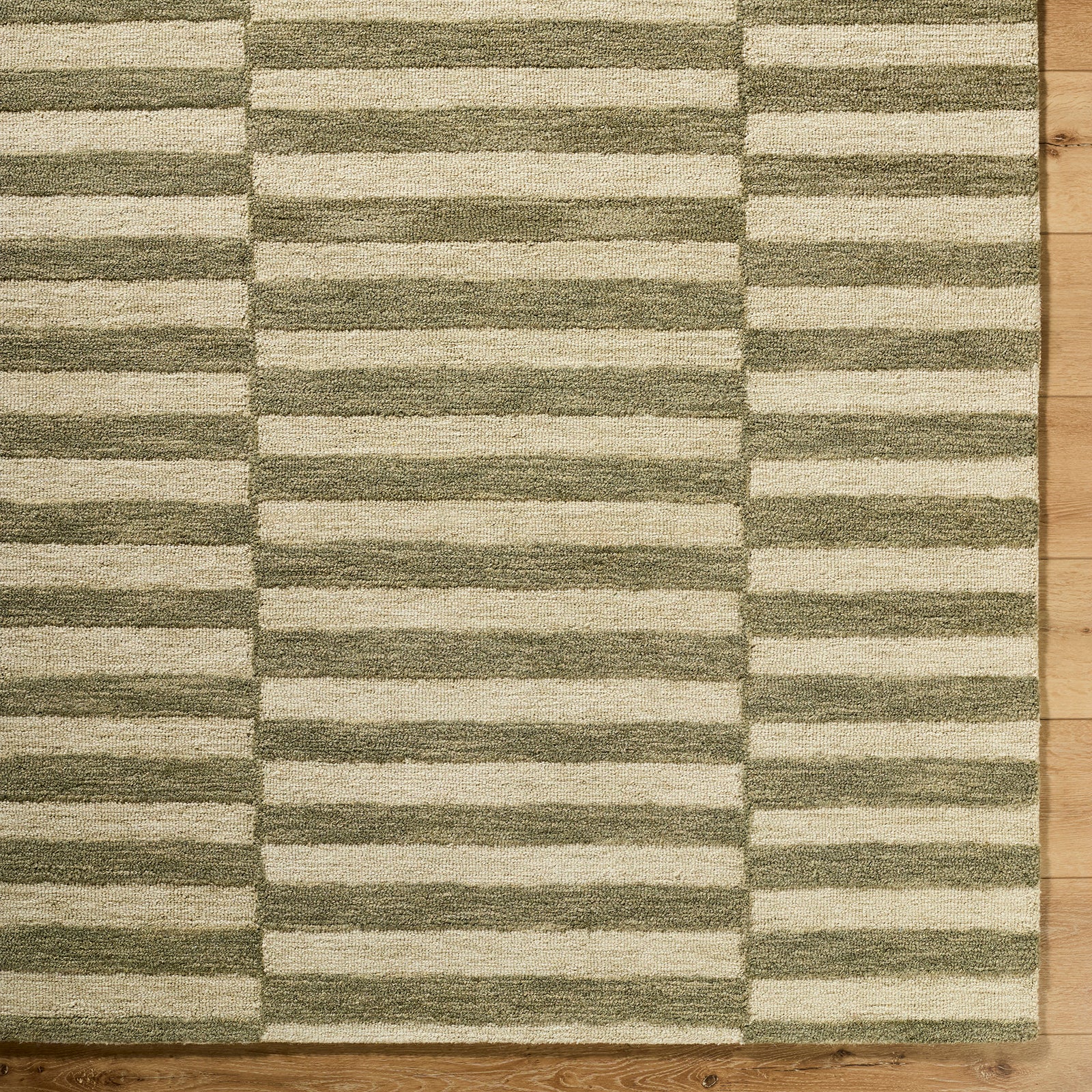 Idaho Modern Wool Green & Sage Rug 153x219cm - colour swatch