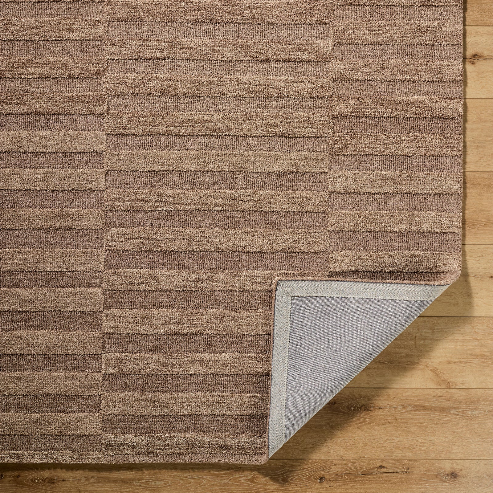 Idaho Modern Wool Beige & Taupe Rug 153x219cm - folded detail