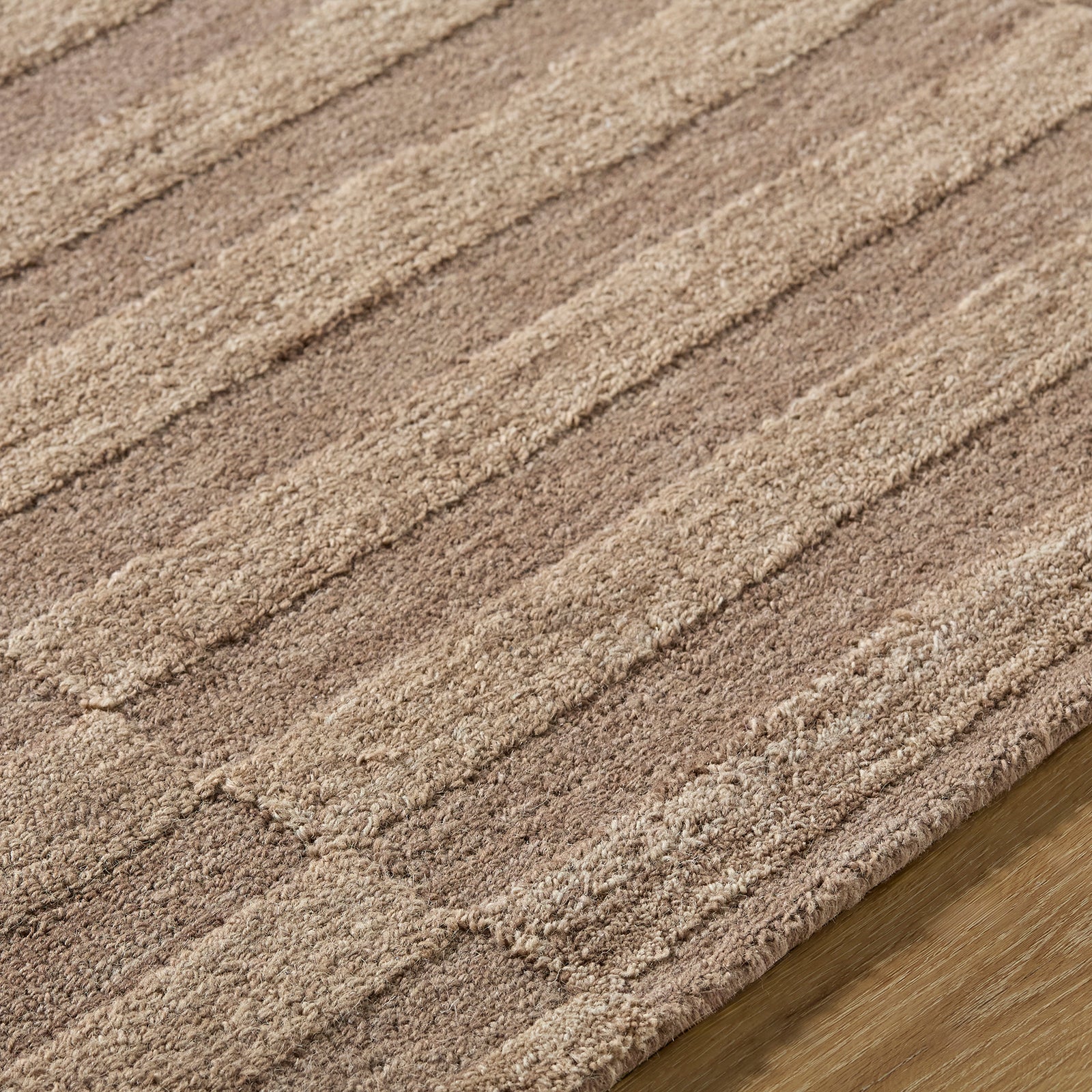 Idaho Modern Wool Beige & Taupe Rug 153x219cm - texture detail