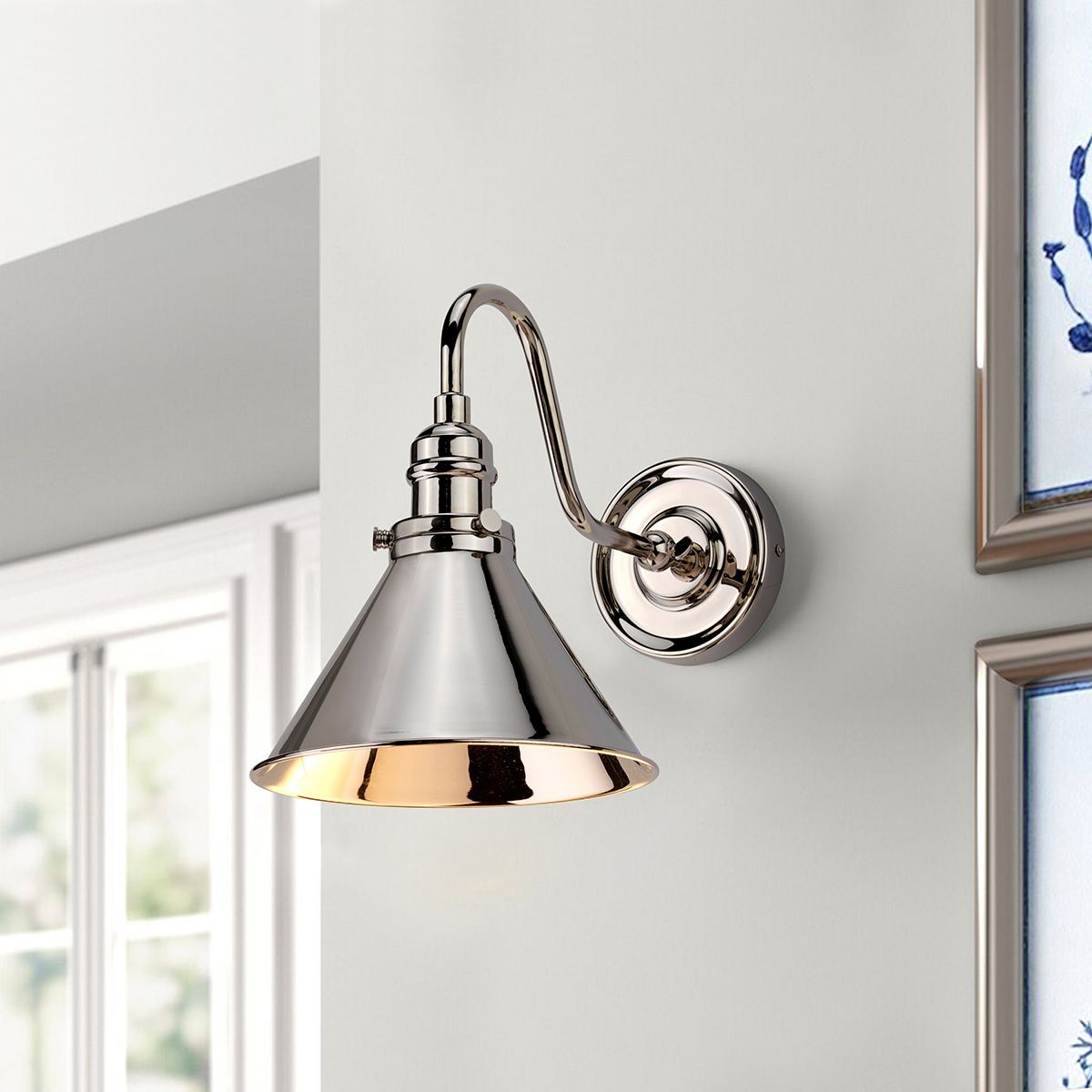 Stratford Single Wall Light - Nickel