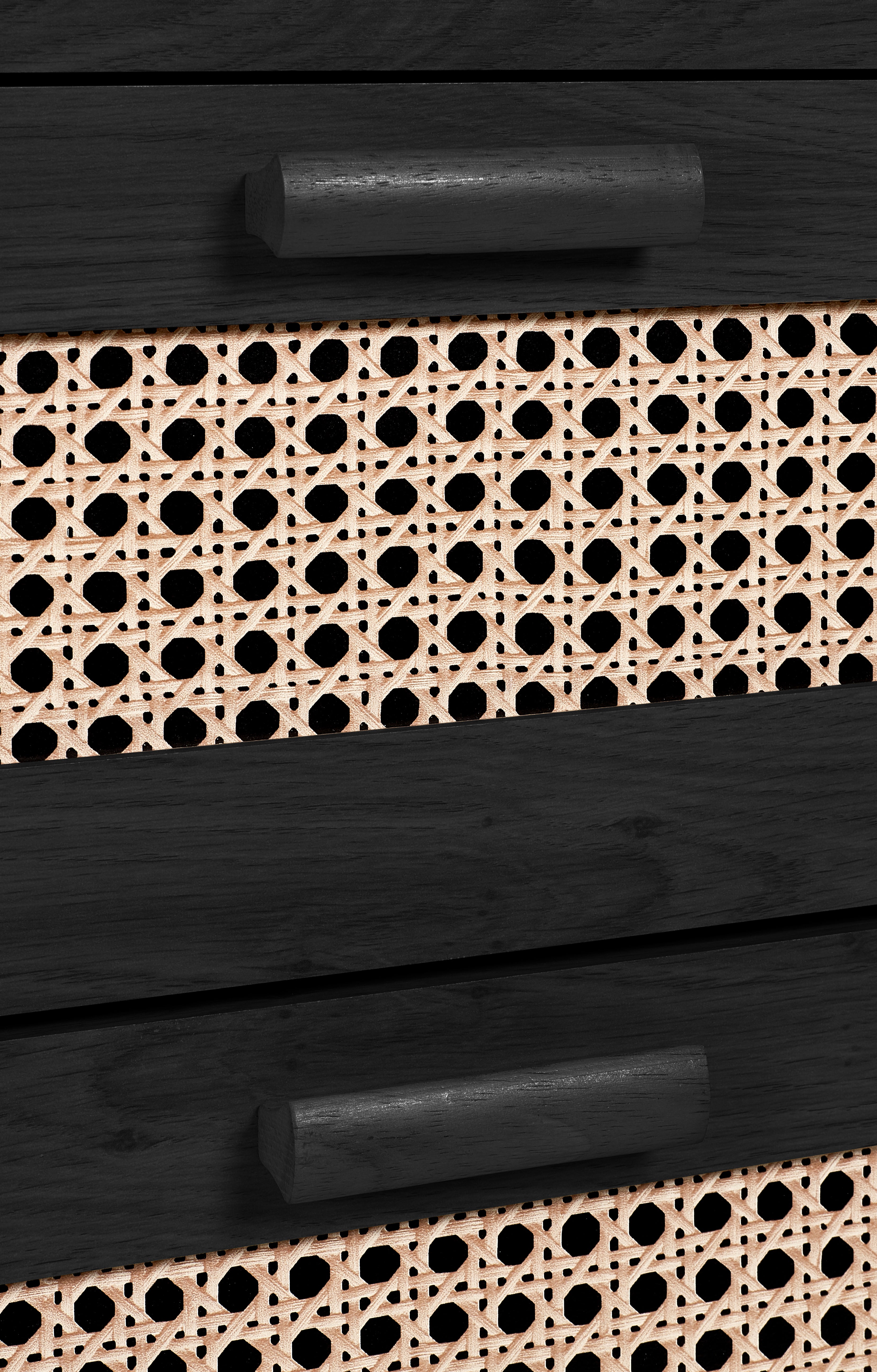 Asbury Wood Chest of Drawers | 5 Drawers - Black Ash