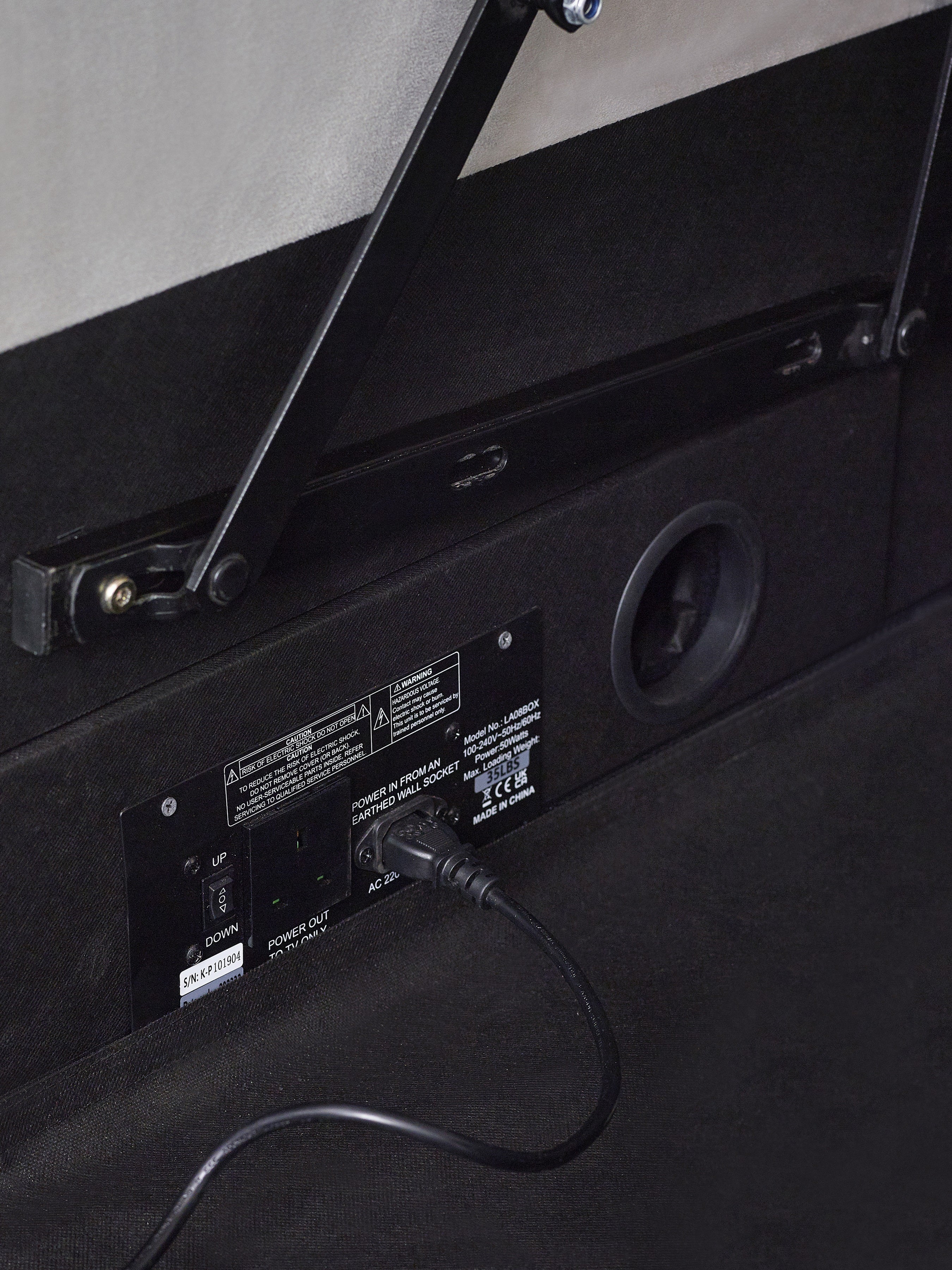 Alston Light Grey Velvet Ottoman TV Bed Double