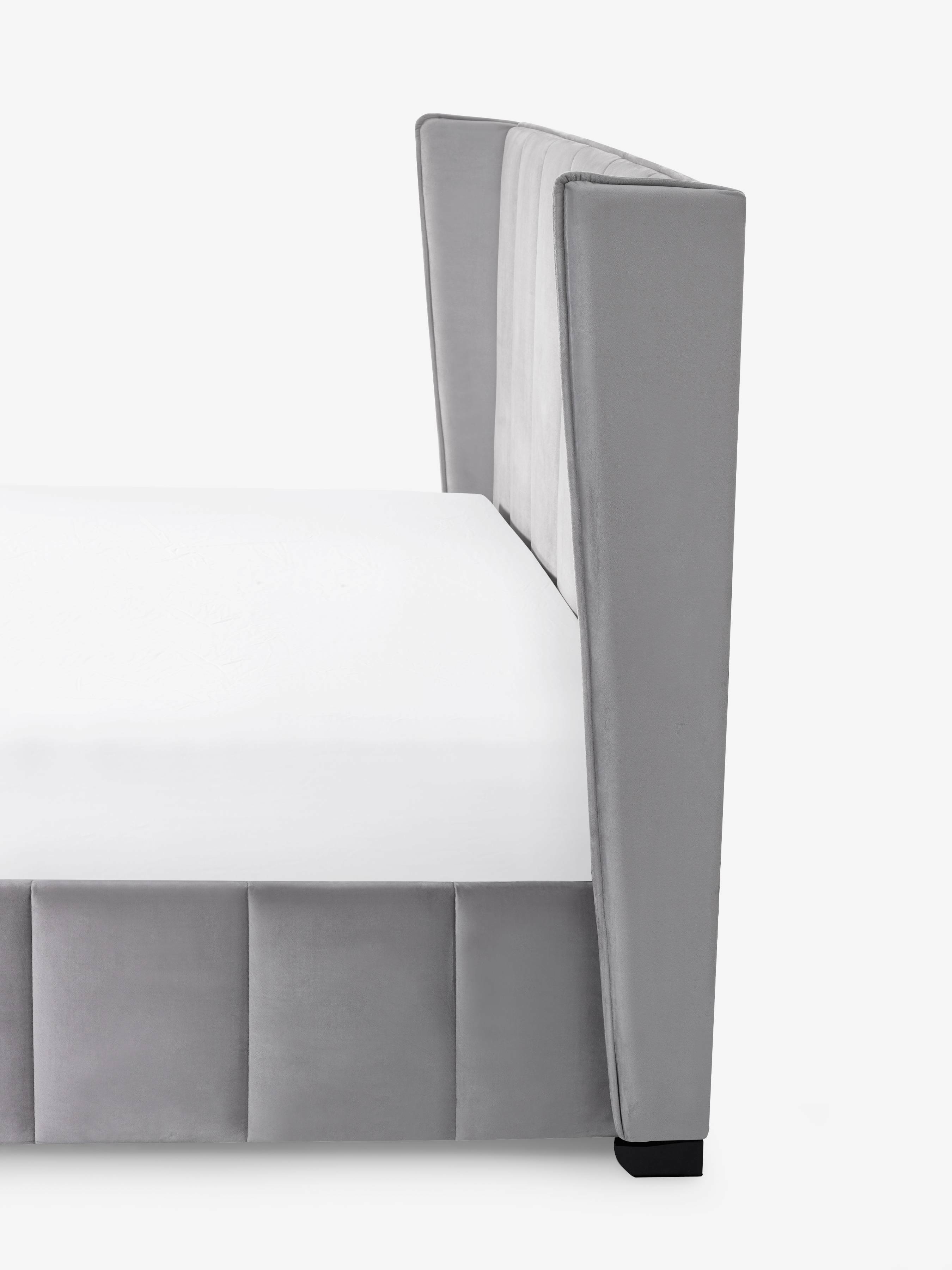 Orwell Grey Velvet Double Bed