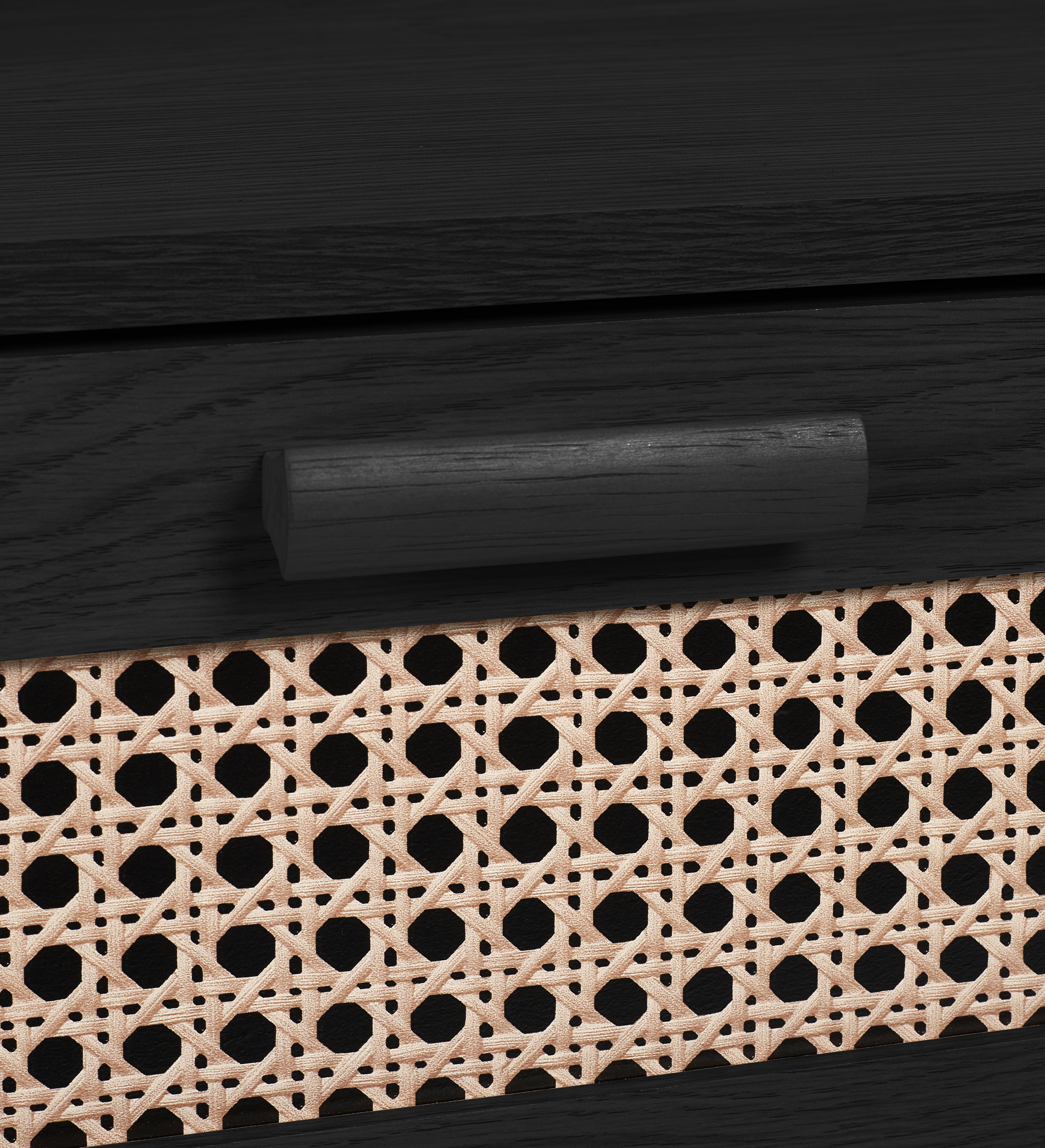Asbury Wood Chest of Drawers | 6 Drawers - Black Ash