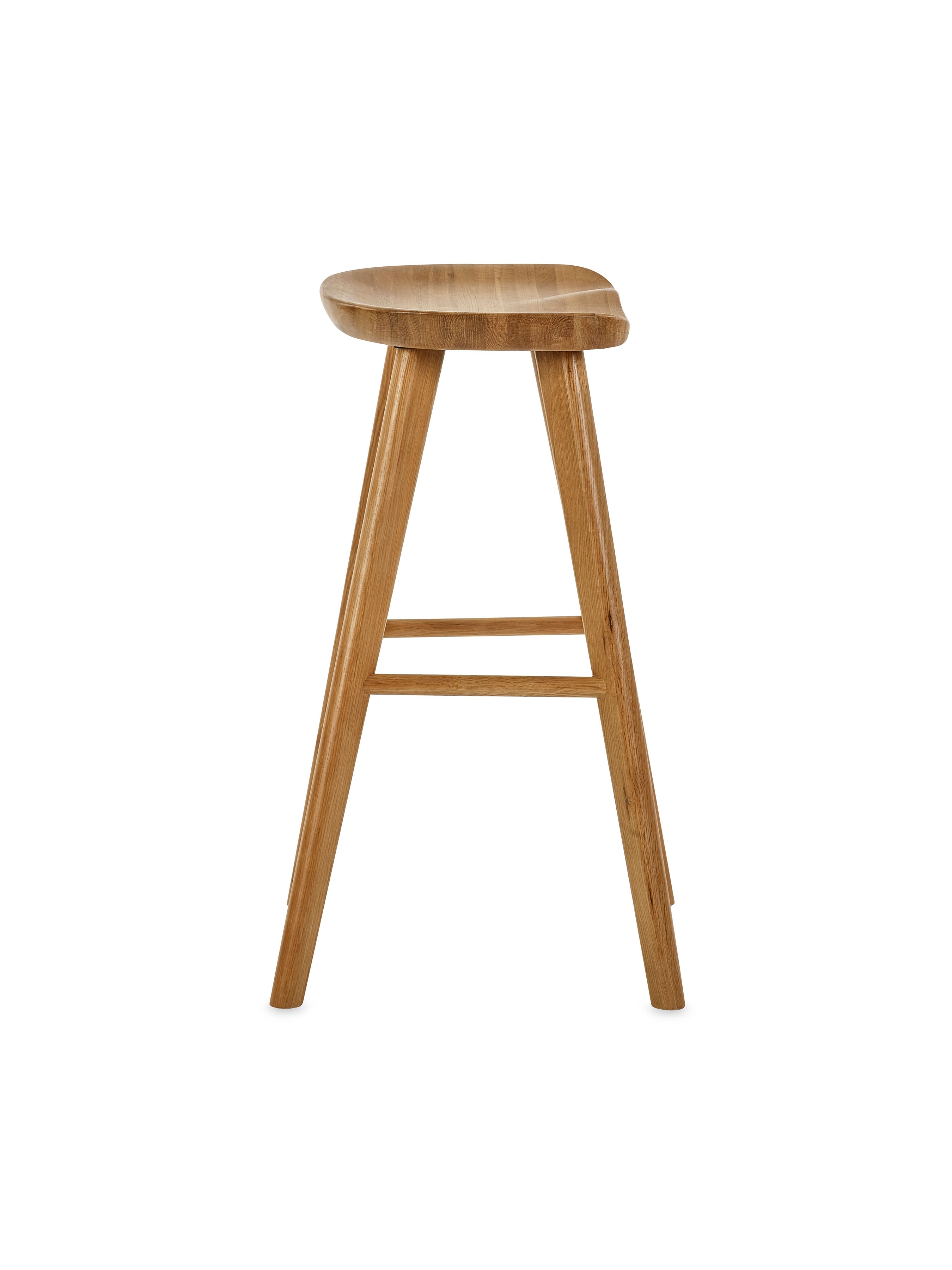 Alton Natural Solid Oak Bar Stool