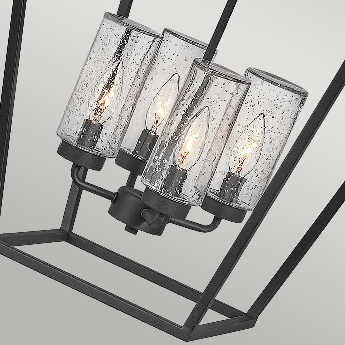 Quintiesse - Alford Place 4 Light Outdoor Pendant Light - Black