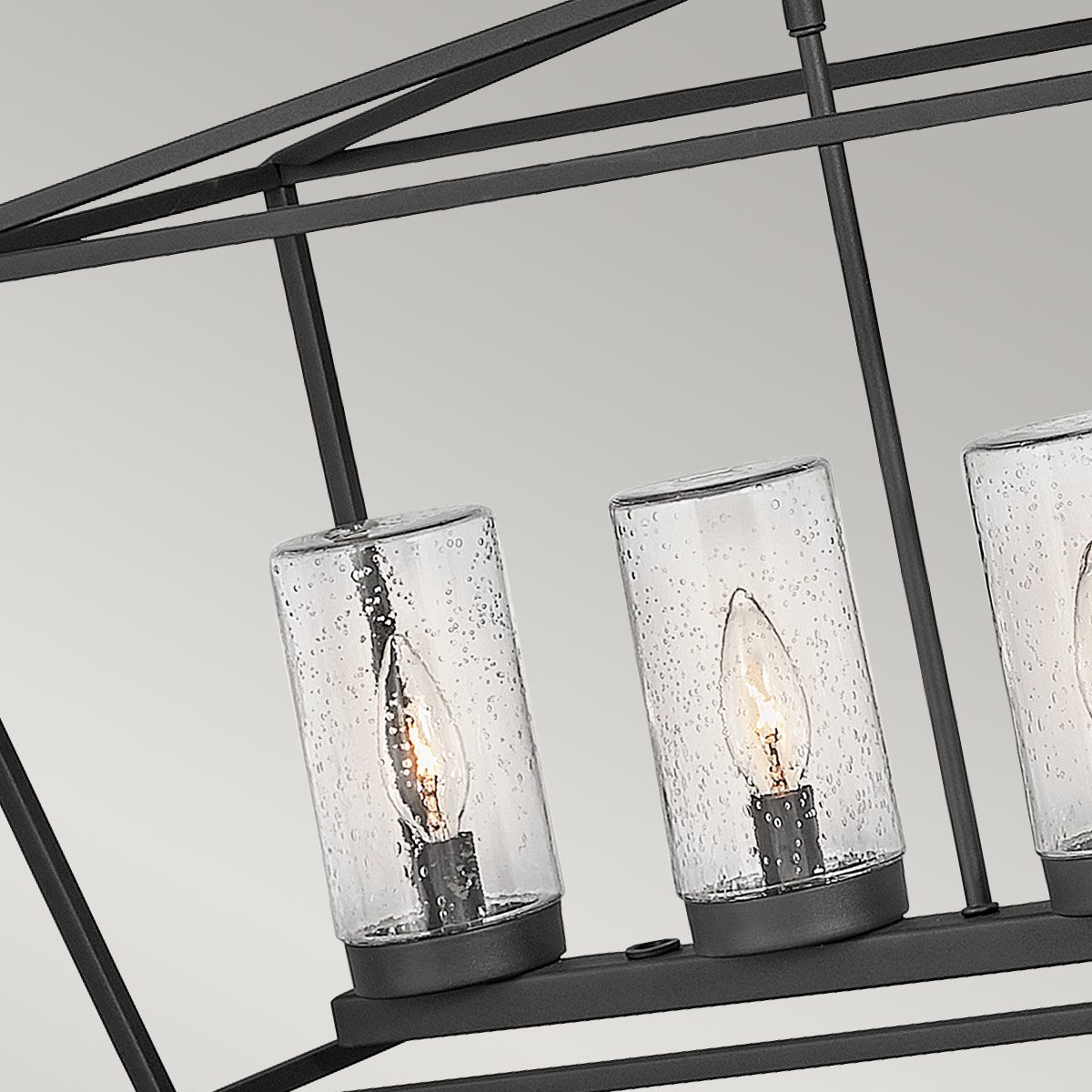 Quintiesse - Alford Place 6 Light Outdoor Linear Pendant Light - Black