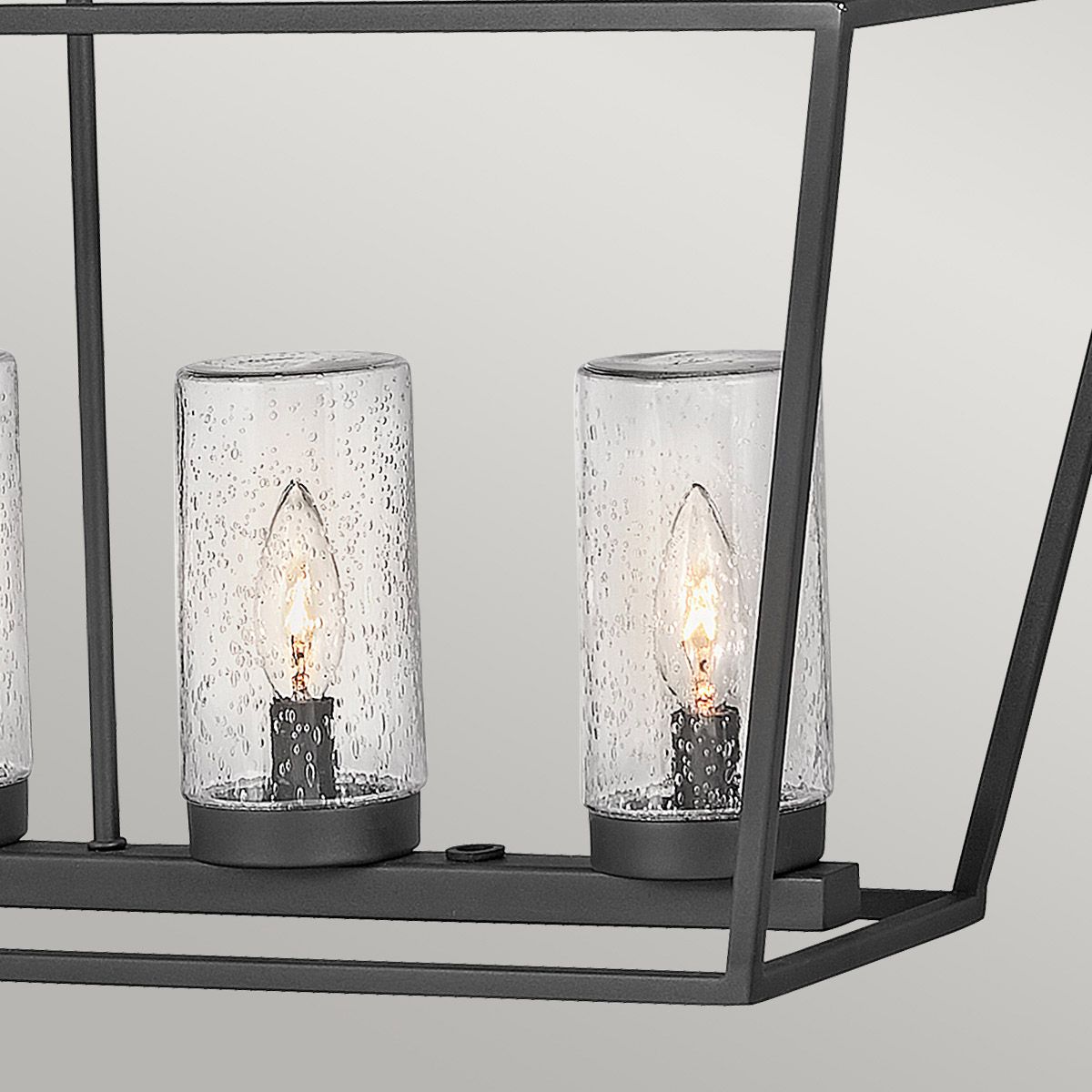 Quintiesse - Alford Place 6 Light Outdoor Linear Pendant Light - Black