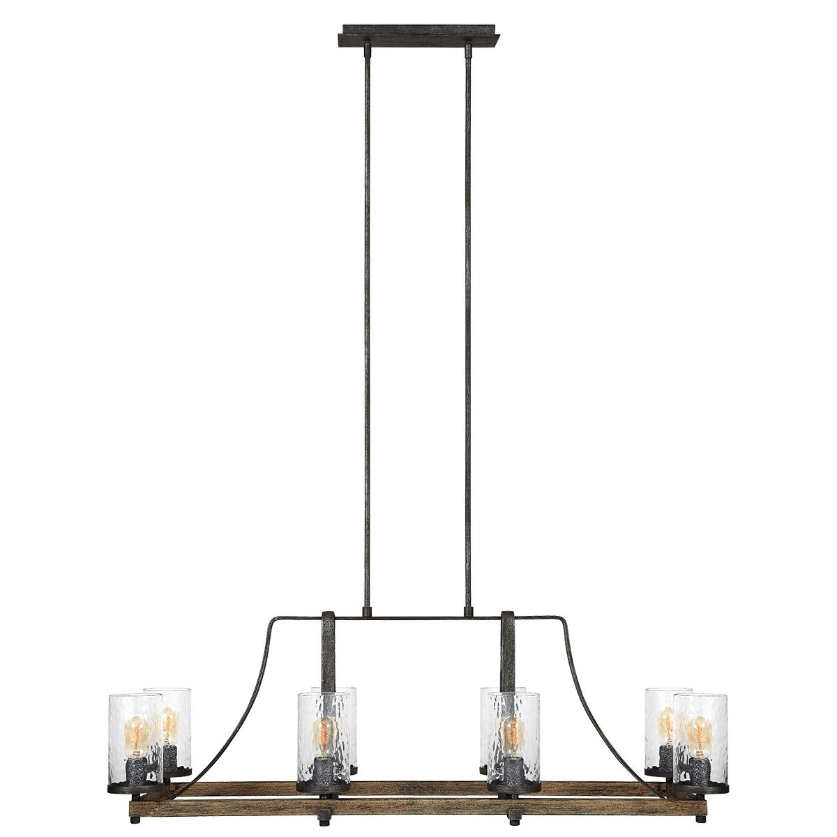 Quintiesse - Angelo 8 Light Isle Chandelier - Grey
