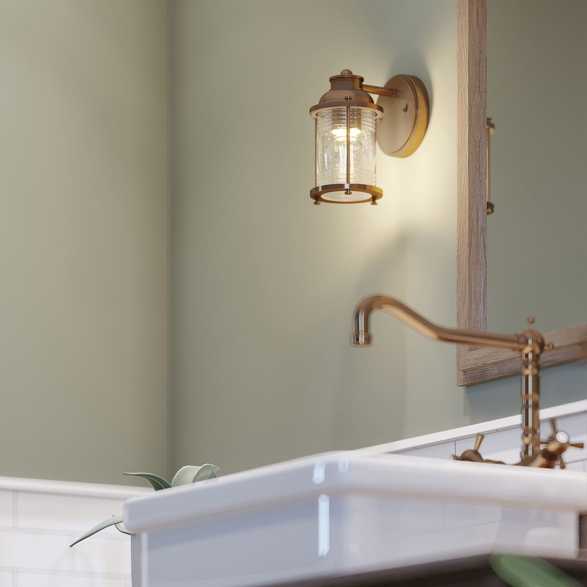 Quintiesse - Ashland Bay Single Wall Light - Brass