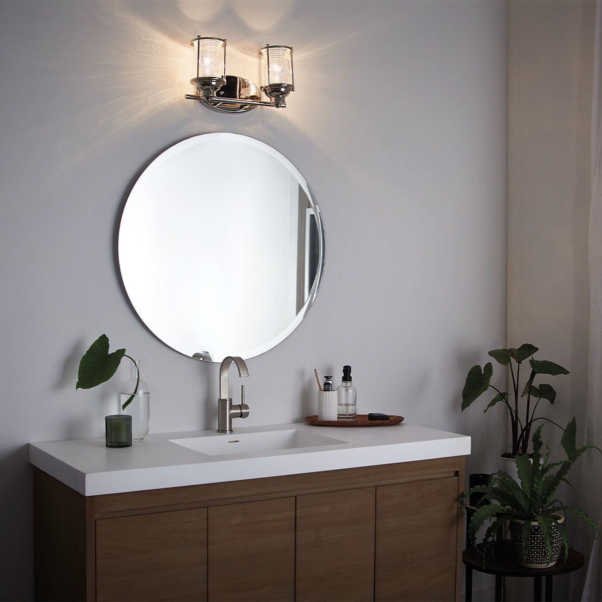 Quintiesse - Ashland Bay Double Wall Light - Polished Chrome