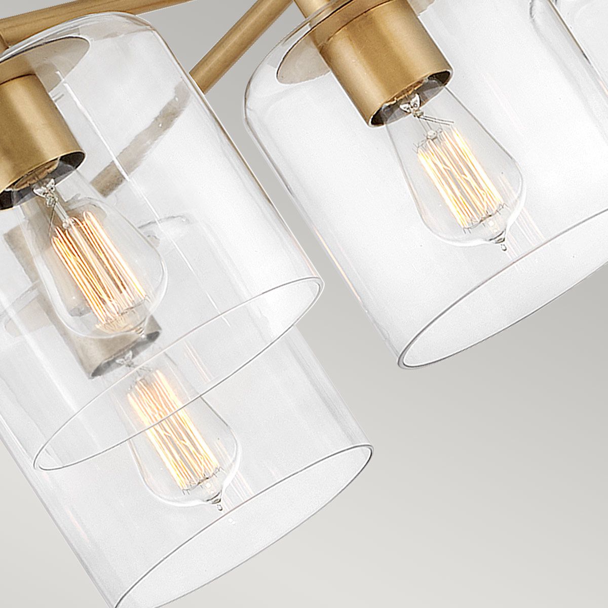 Quintiesse - Axel 5 Light Semi Flush Ceiling Light - Brass