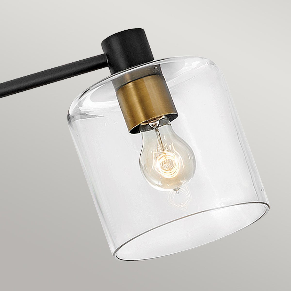 Quintiesse - Axel 7 Light Semi Flush Ceiling Light - Black