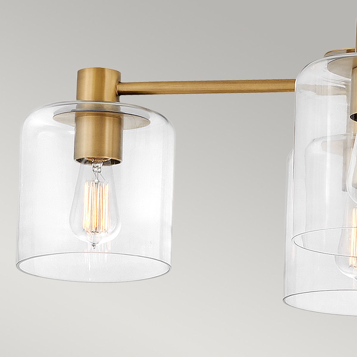 Quintiesse - Axel 7 Light Semi Flush Ceiling Light - Brass