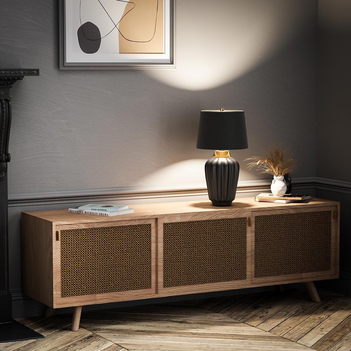 Quintiesse - Bexley Table Lamp - Black & Gold