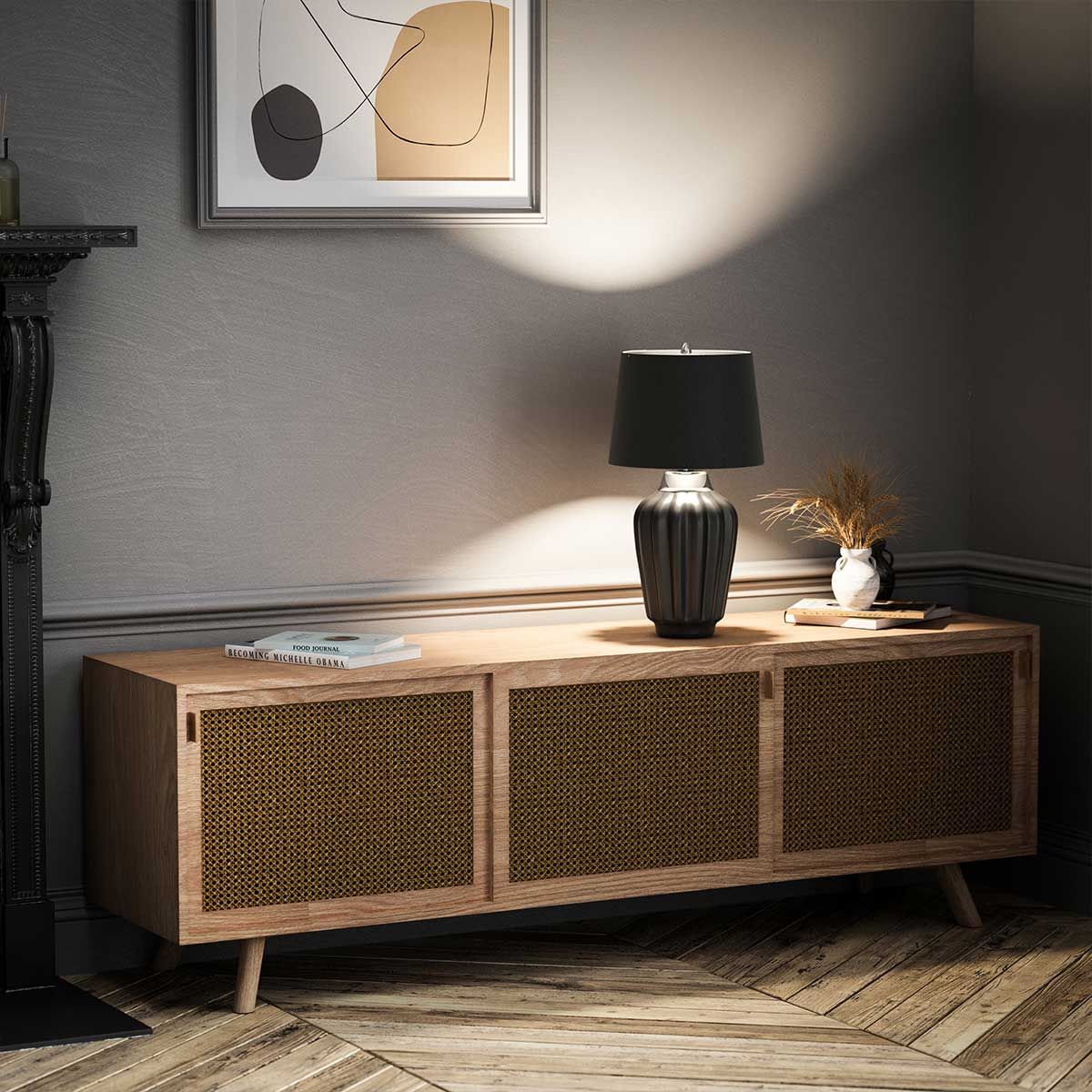 Quintiesse - Bexley Table Lamp - Black & Nickel