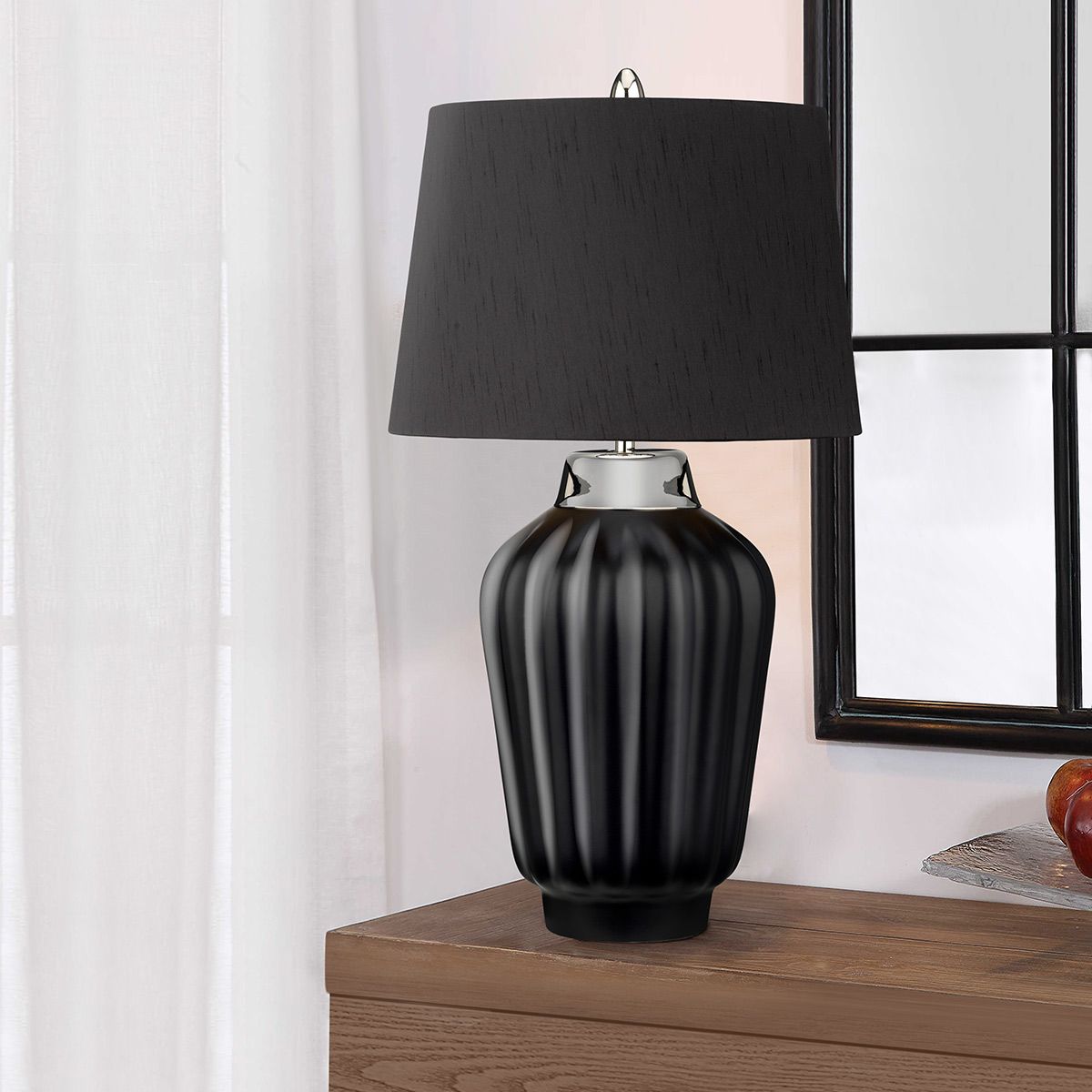 Quintiesse - Bexley Table Lamp - Black & Nickel
