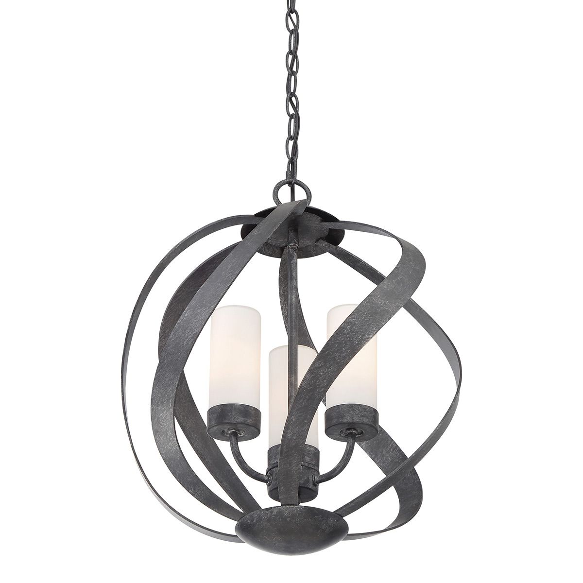 Quintiesse - Blacksmith Triple Outdoor Chandelier - Black