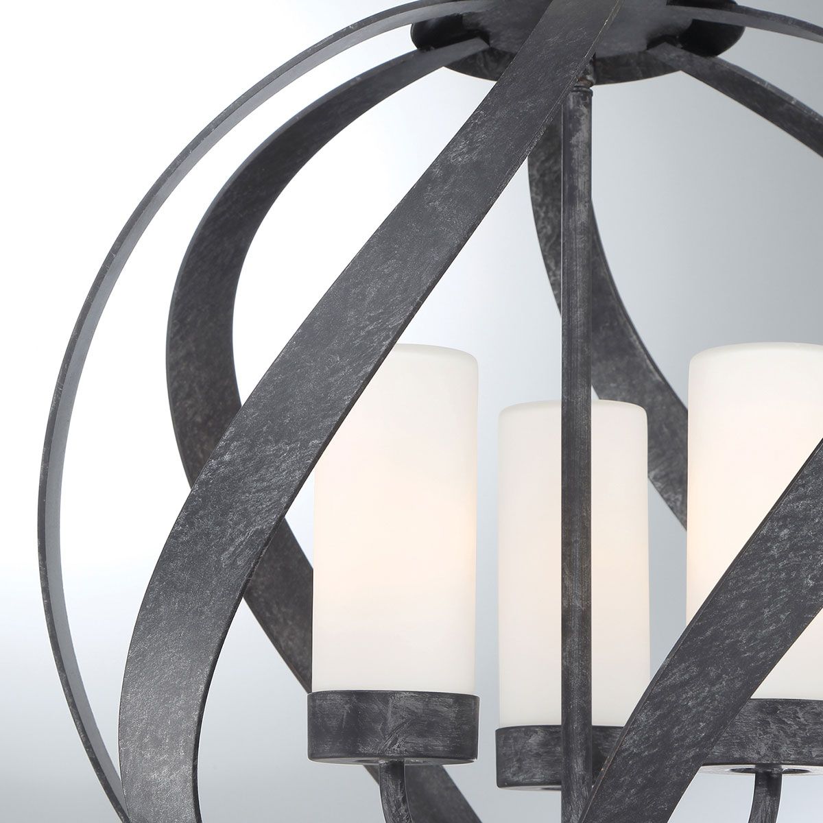 Quintiesse - Blacksmith Triple Outdoor Chandelier - Black