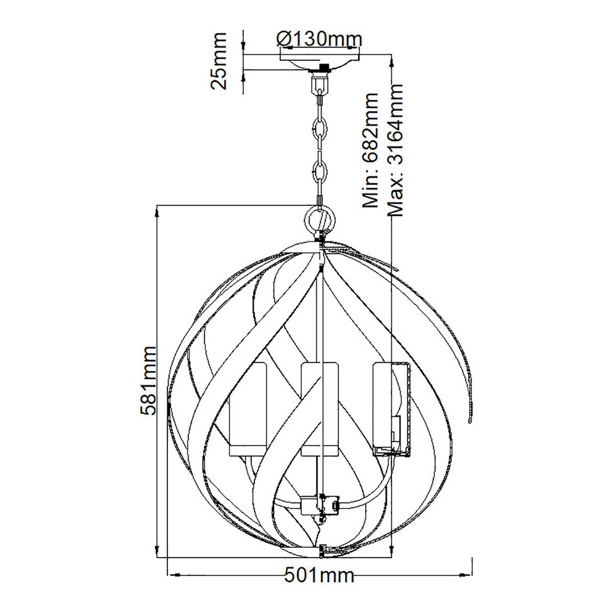 Quintiesse - Blacksmith 4 Light Outdoor Chandelier - Black
