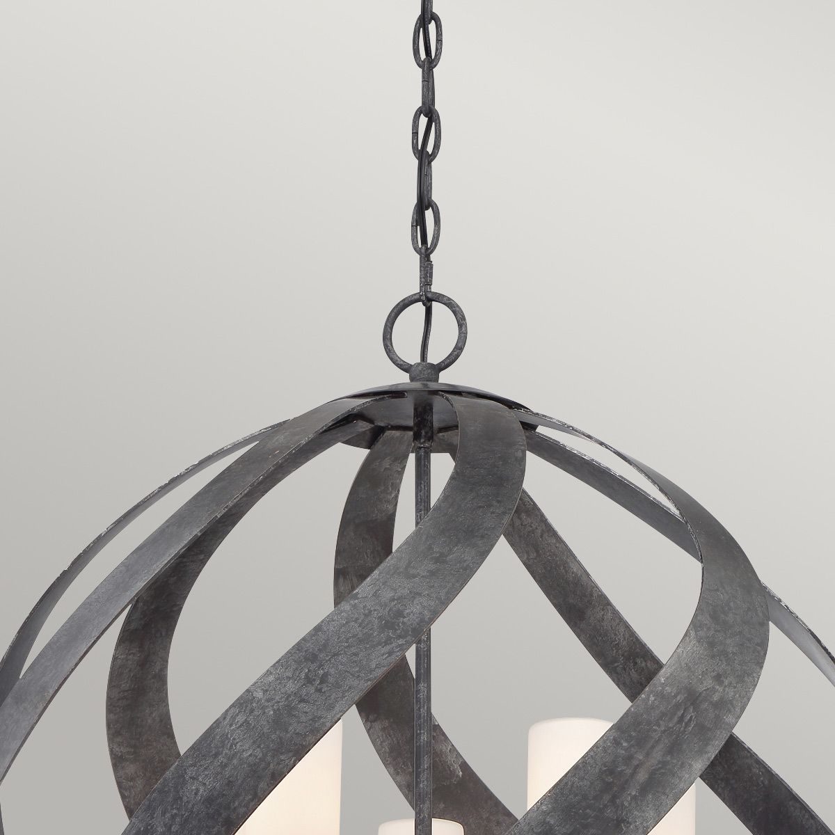 Quintiesse - Blacksmith 5 Light Outdoor Chandelier - Black