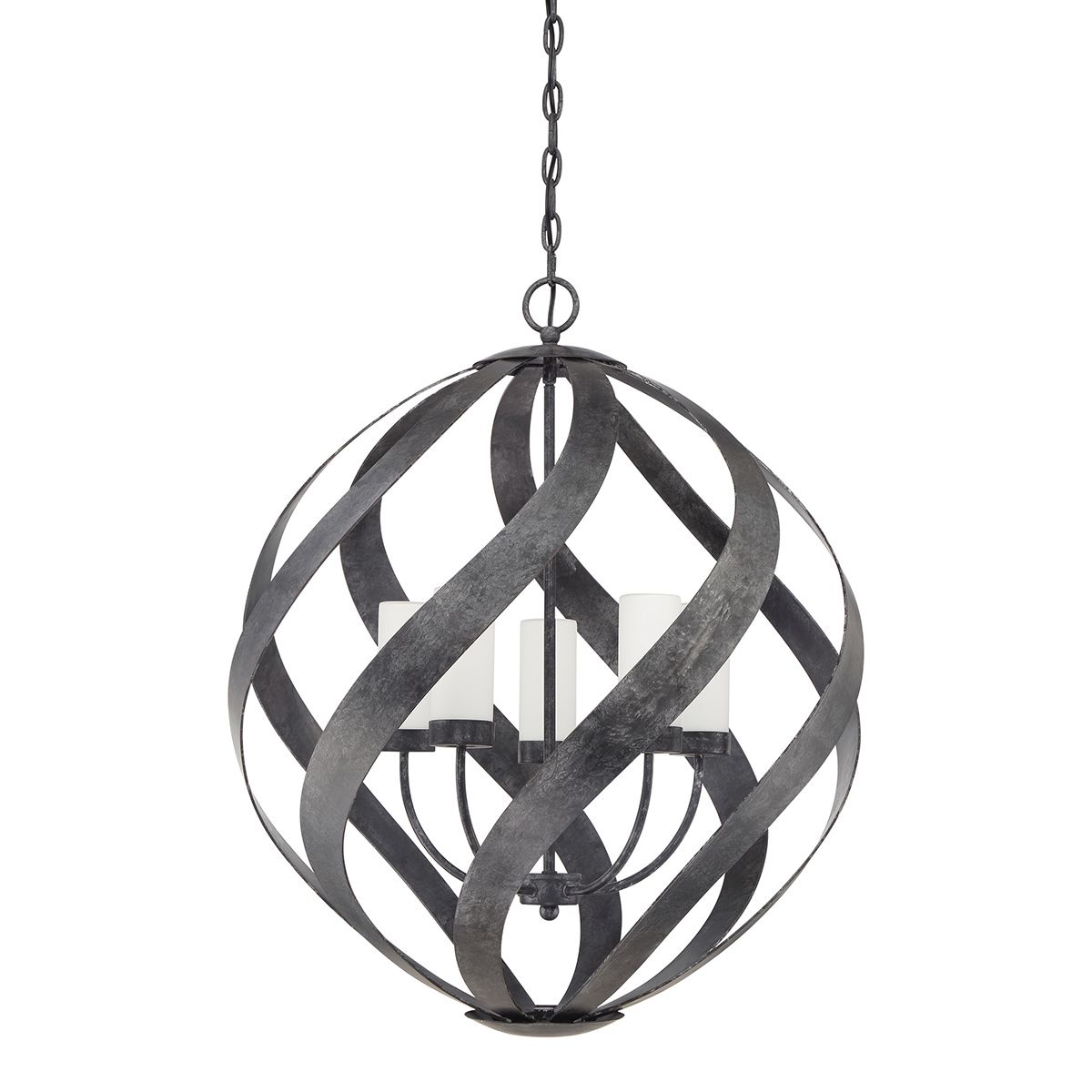 Quintiesse - Blacksmith 5 Light Outdoor Chandelier - Black