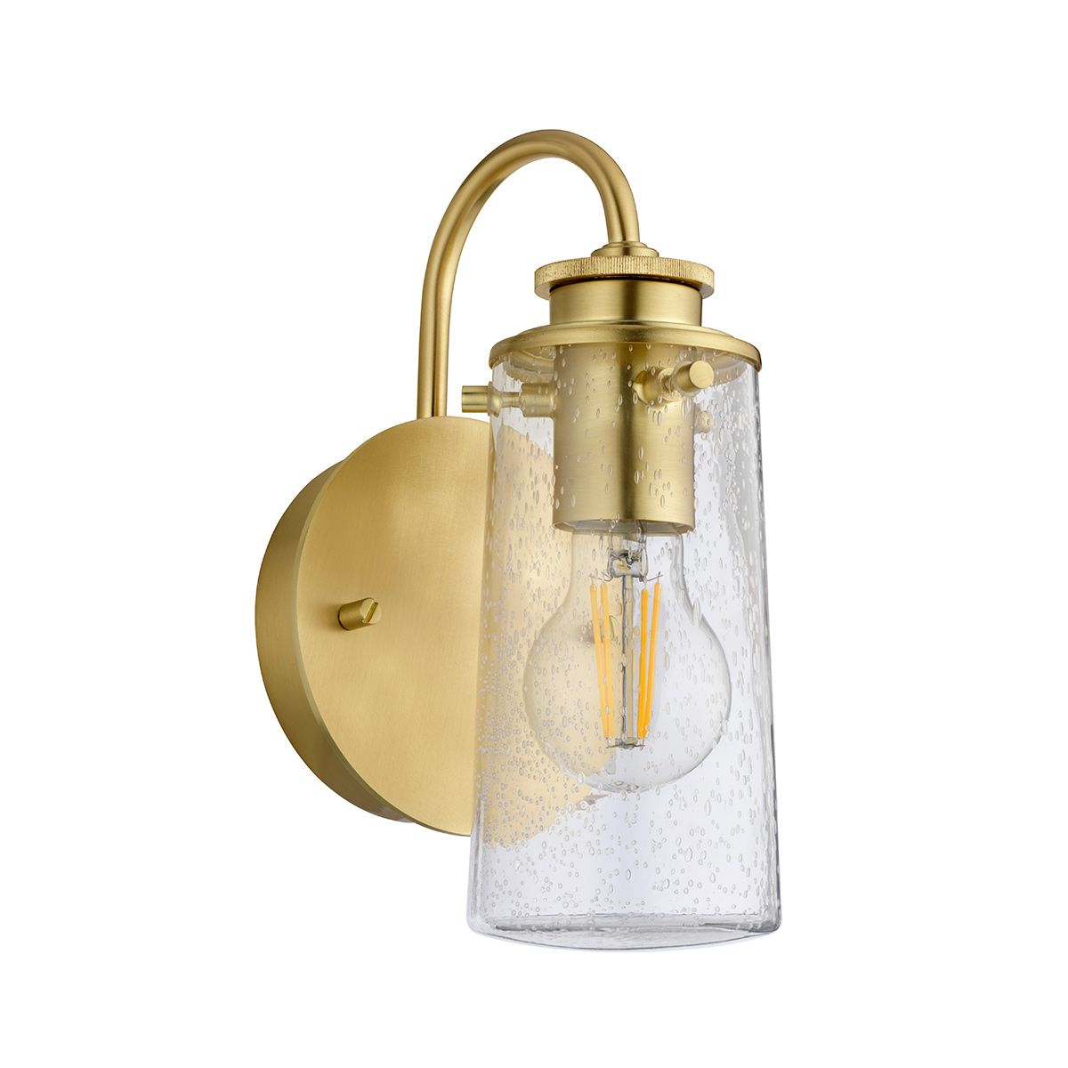Quintiesse - Braelyn Single Wall Light - Brushed Brass