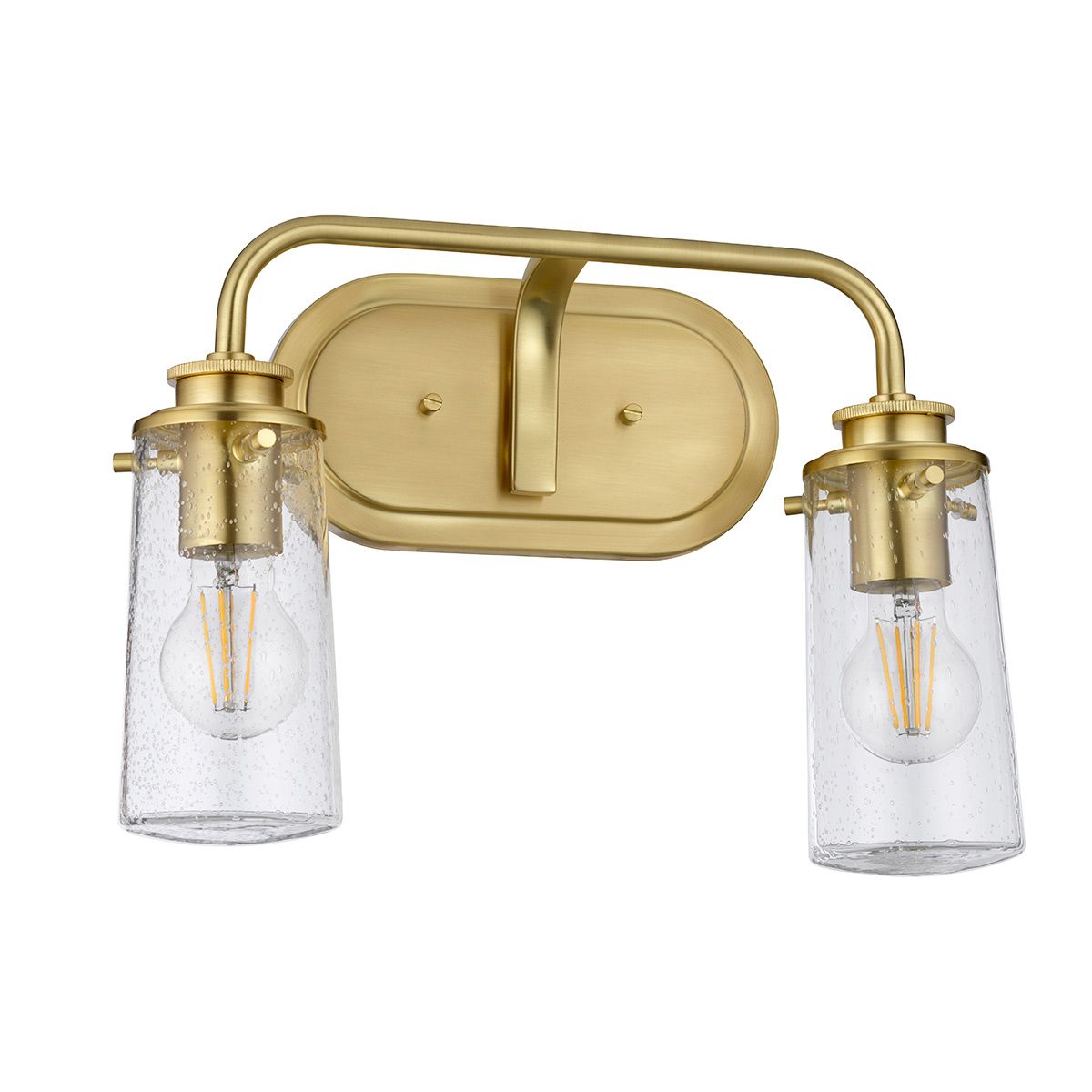 Quintiesse - Braelyn Double Wall Light - Brushed Brass