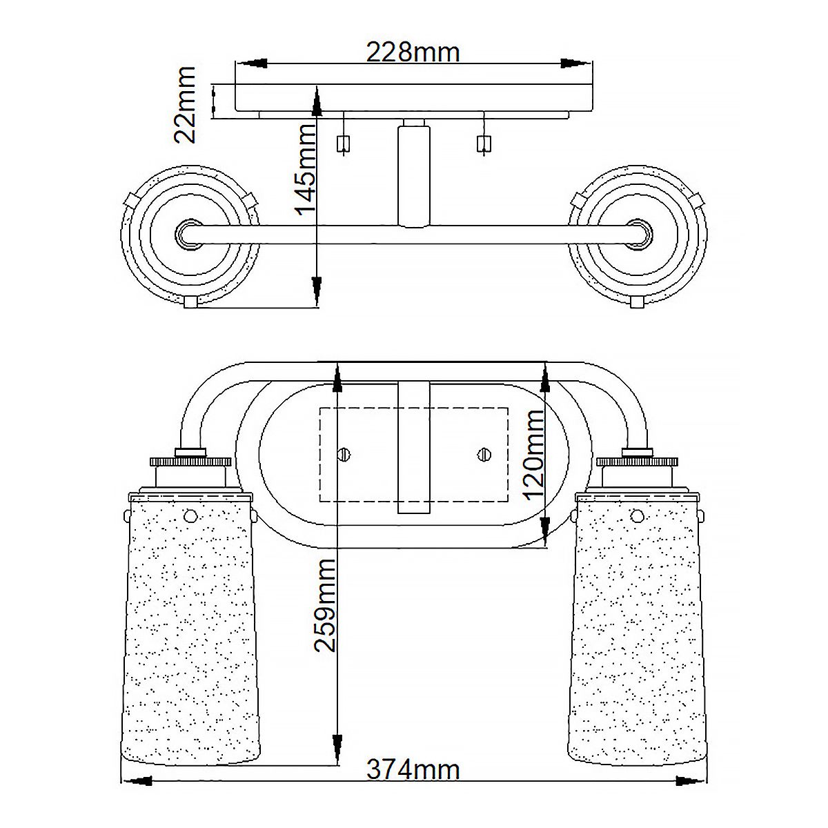 Quintiesse - Braelyn Double Wall Light - Polished Chrome