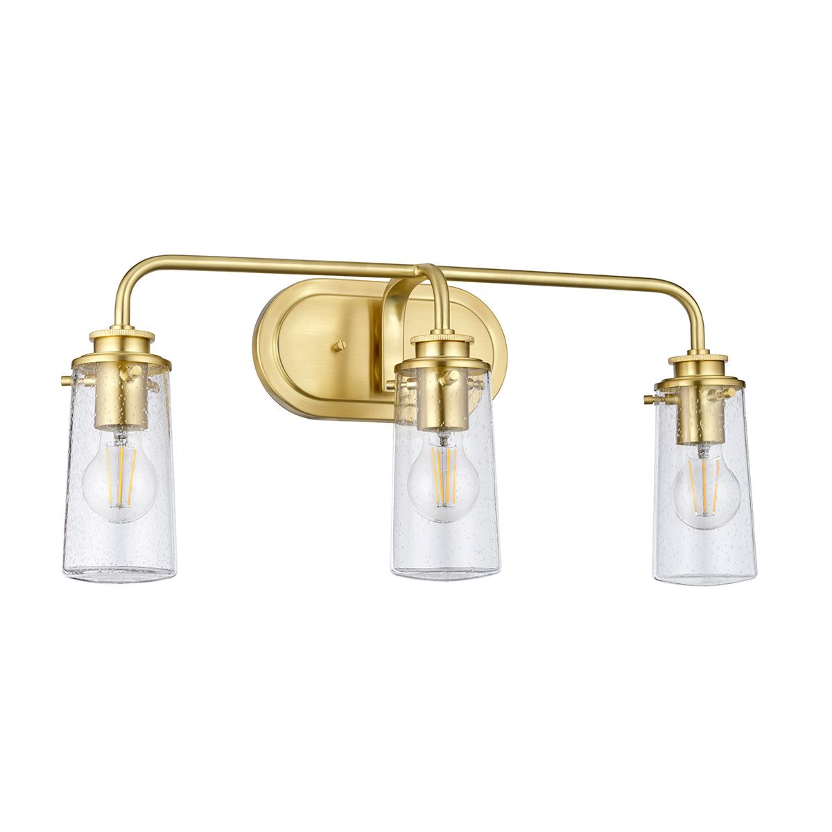Quintiesse - Braelyn Triple Wall Light - Brushed Brass